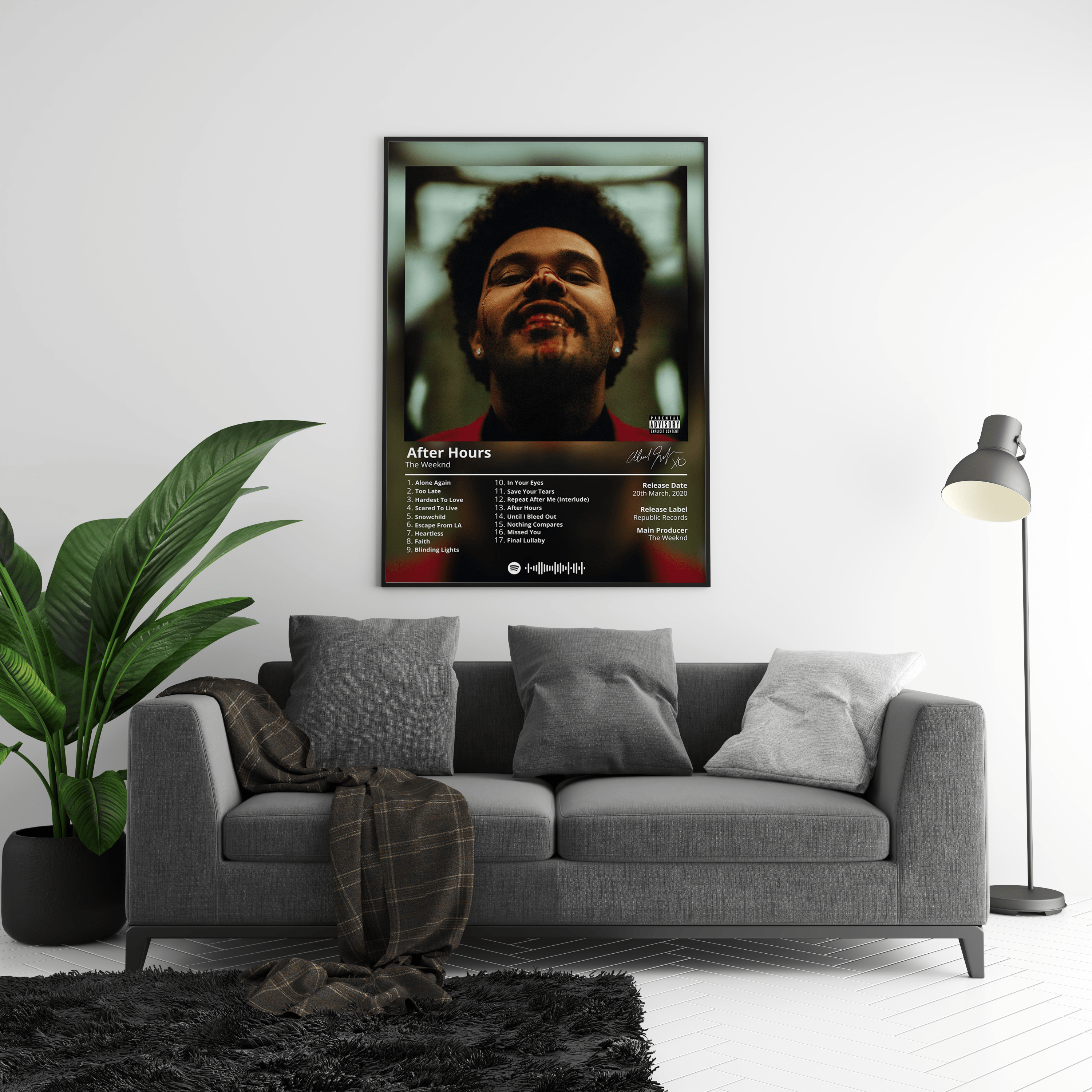The Weeknd After Hours Album poster wall art print room decor
