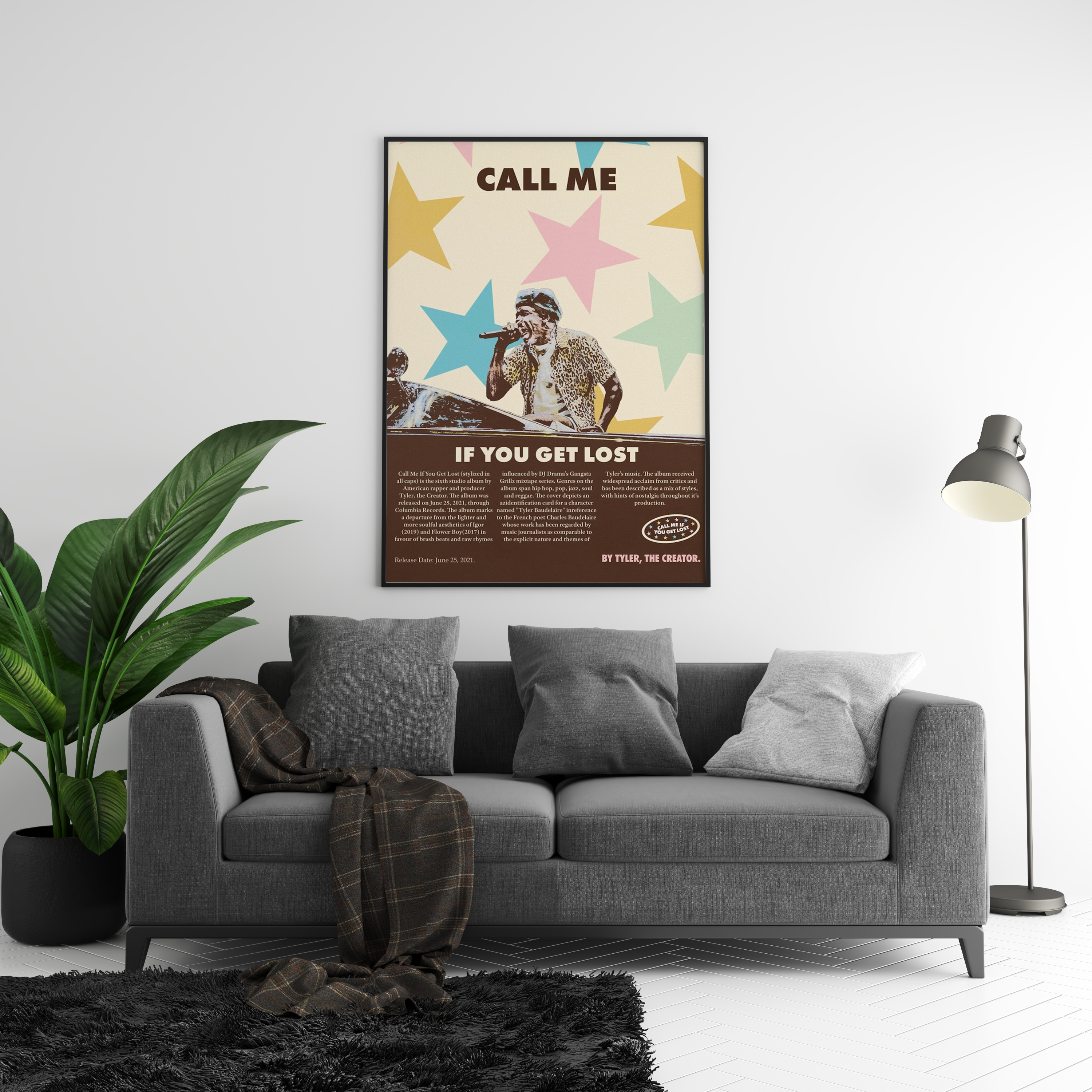 Tyler The Creator Call Me poster wall art print room decor