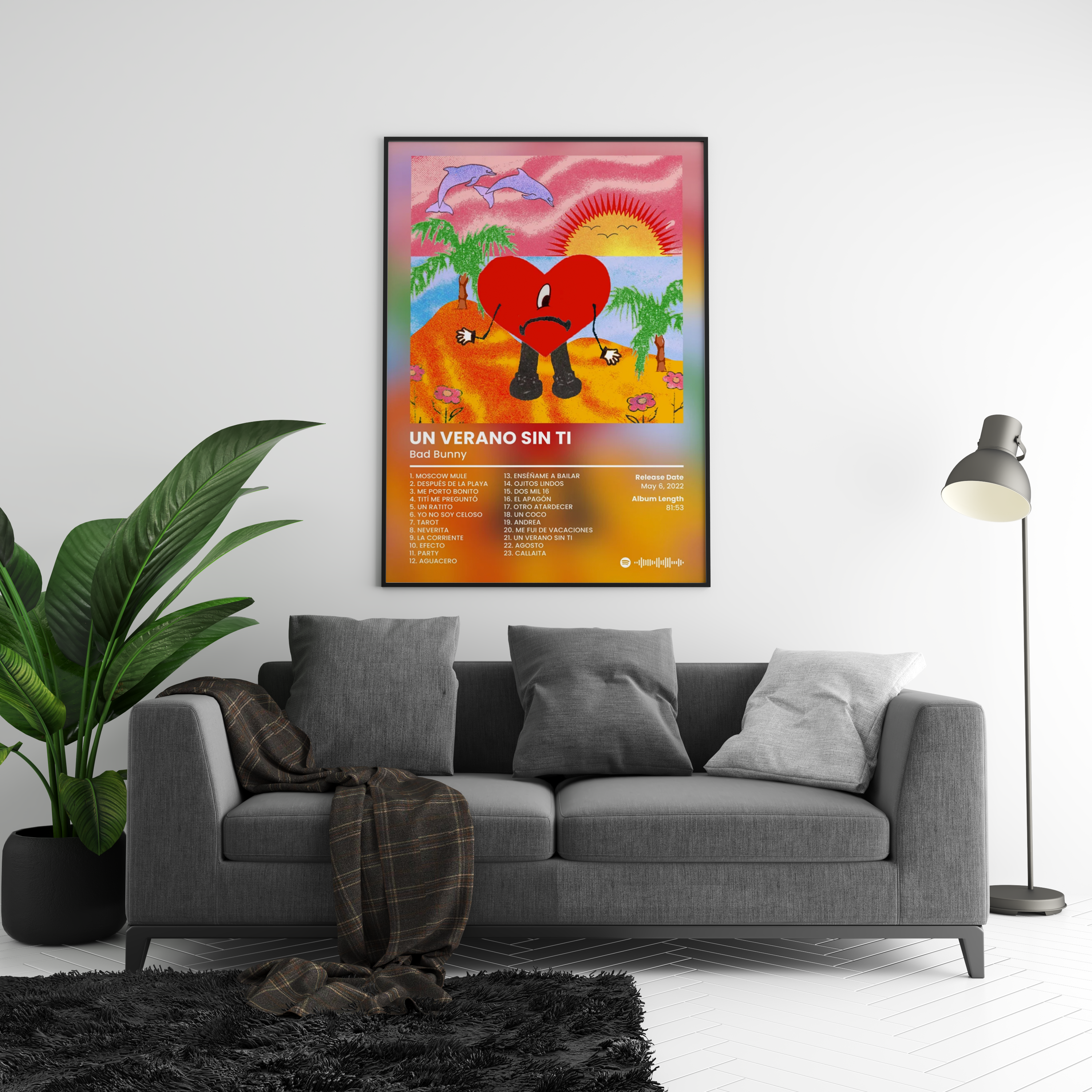 Bad Bunny Un Verano Sin Ti Album Poster poster wall art print room decor