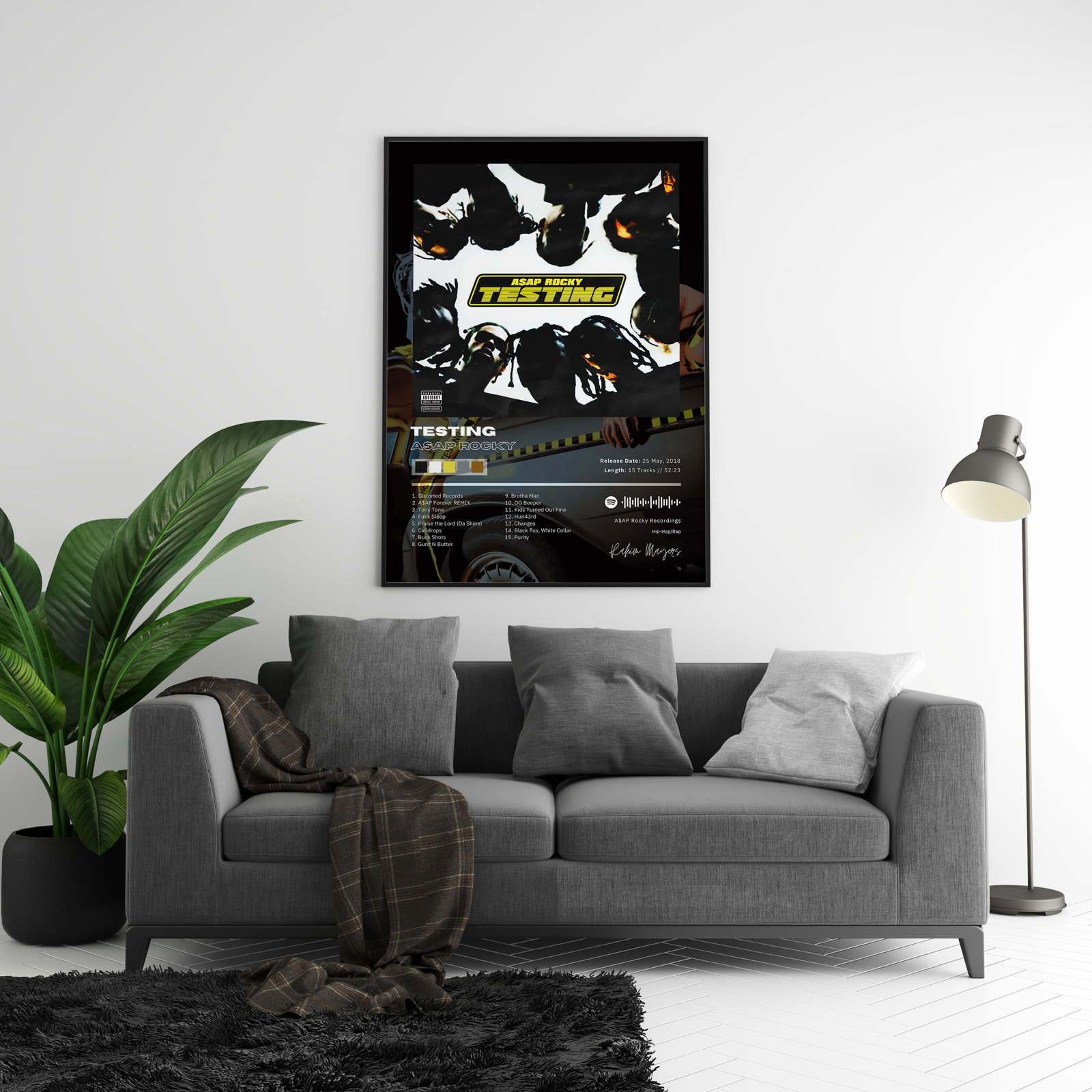 A$AP Rocky Testing album cover poster print wall art decor