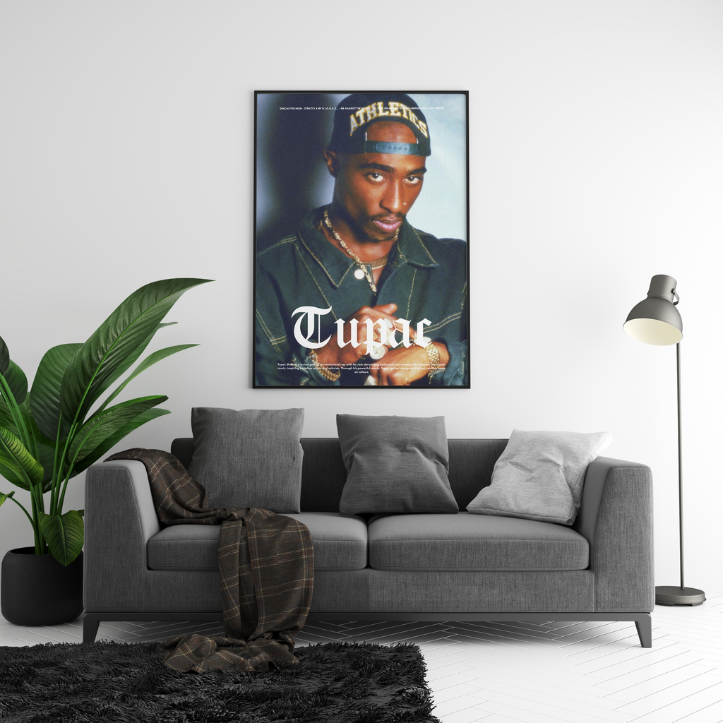 2Pac Portrait  | Unframed Bedroom Wall Art album cover poster print wall art decor