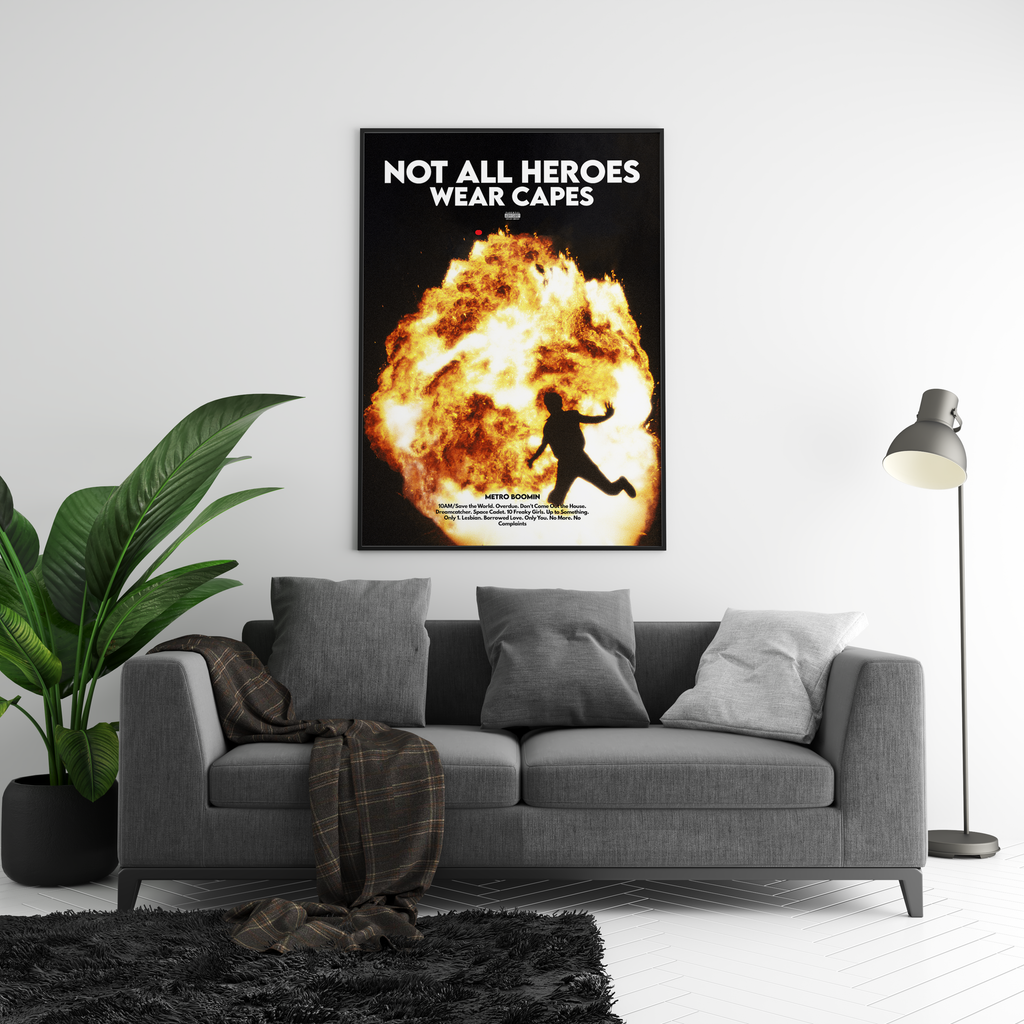 Metro Boomin Not All Heroes Wear Capes   | Unframed Bedroom Wall Art album cover poster print wall art decor