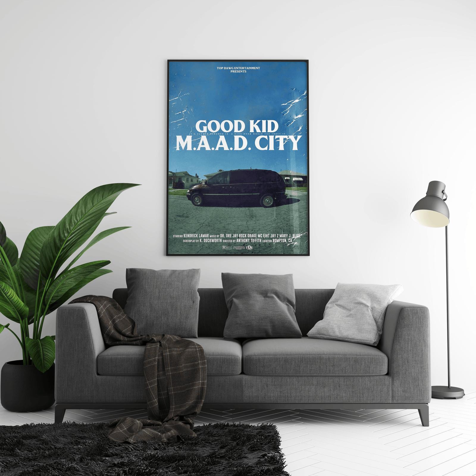 Kendrick Lamar Good Kid Maad City album cover poster print wall art decor