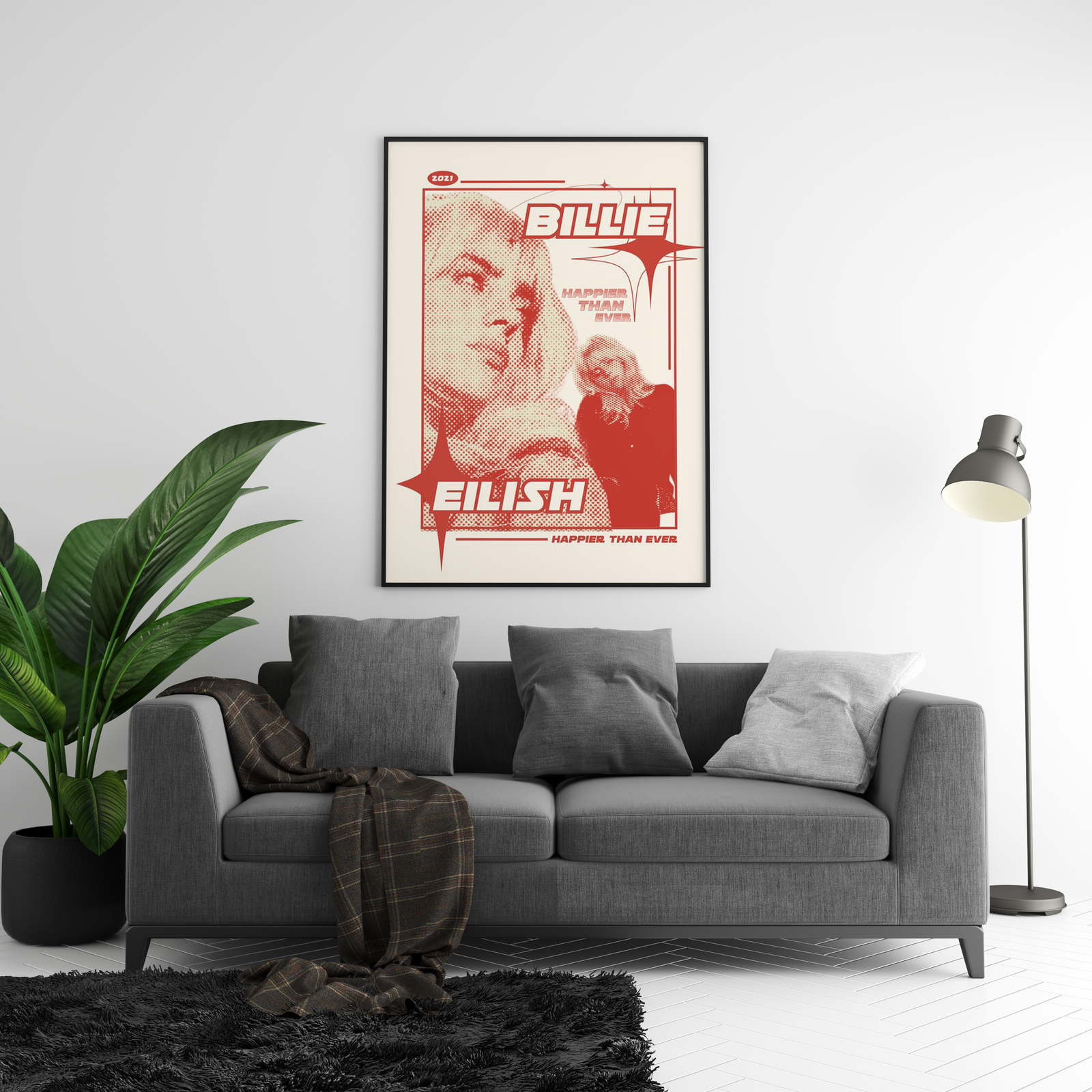 Billie Eilish Happier Than Ever Portrait  | Unframed Bedroom album cover poster print wall art decor