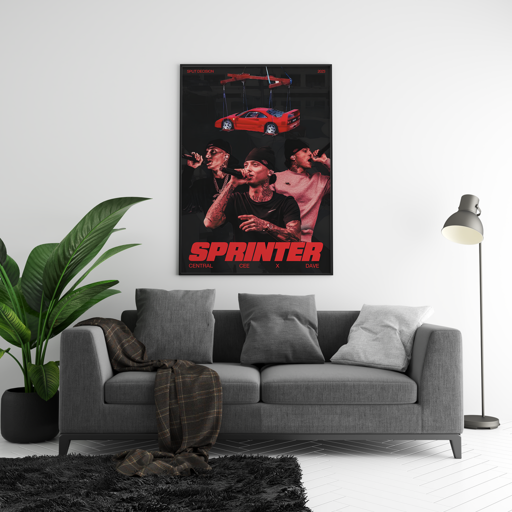 Central Cee - Sprinter Red album cover poster print wall art decor