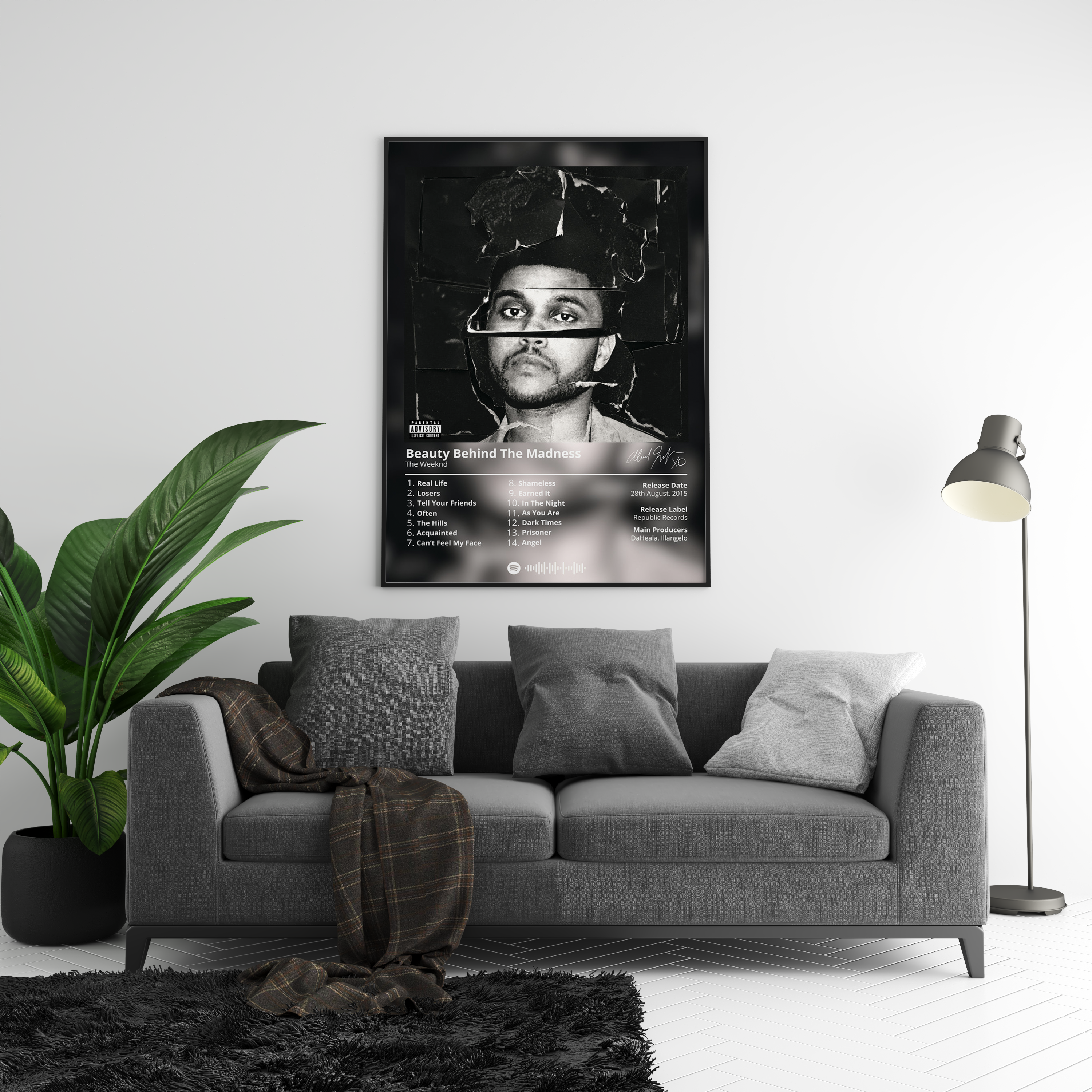 The Weeknd Beauty Behind The Madness Album Poster poster wall art print room decor