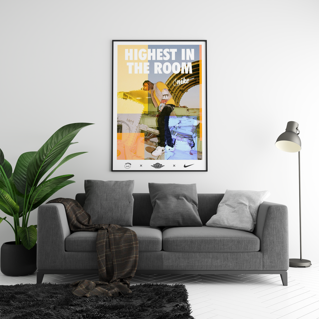 Travis Scott Highest in the Room  | Unframed Hip Hop Wall Art album cover poster print wall art decor