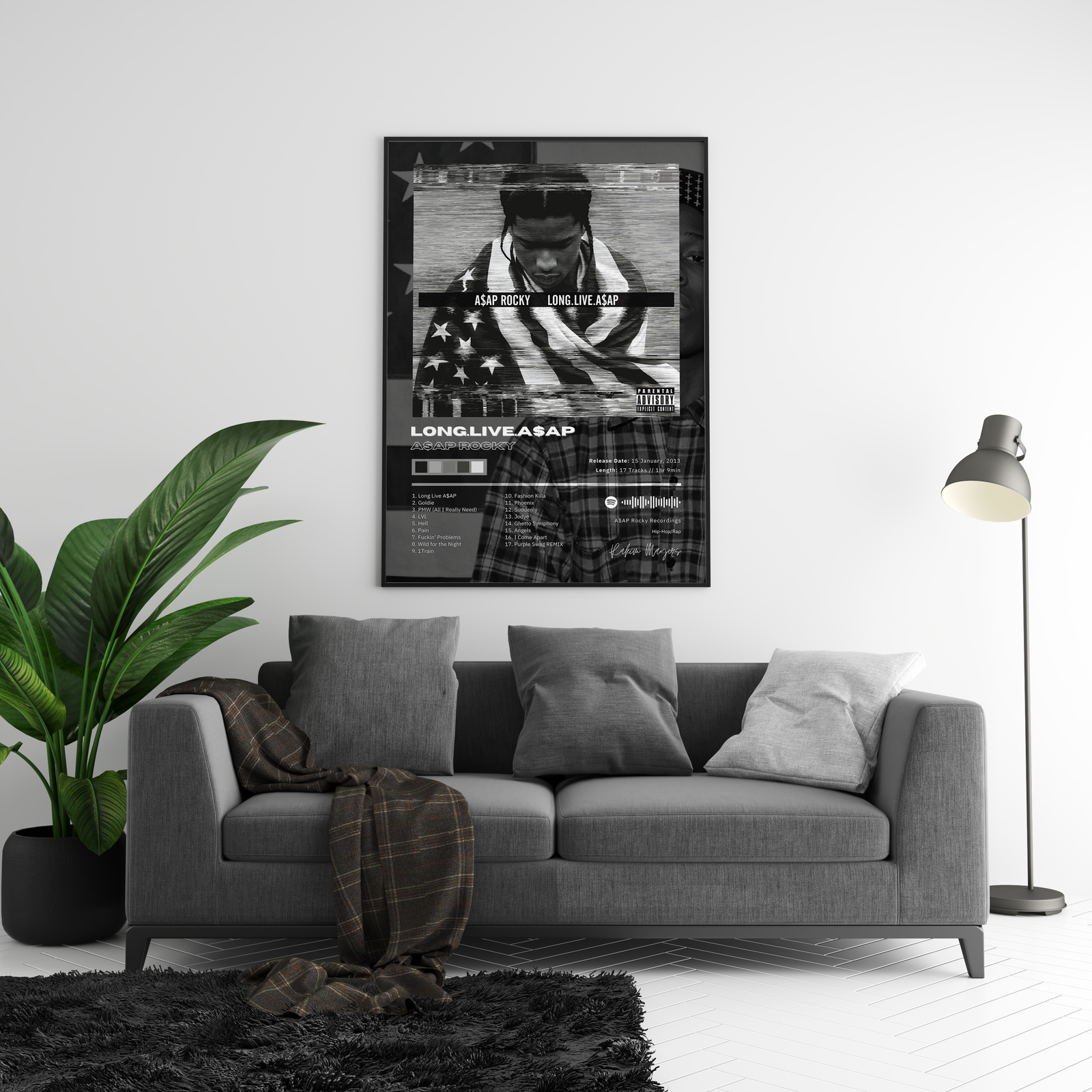 A$AP Rocky Long Live A$ap album cover poster print wall art decor