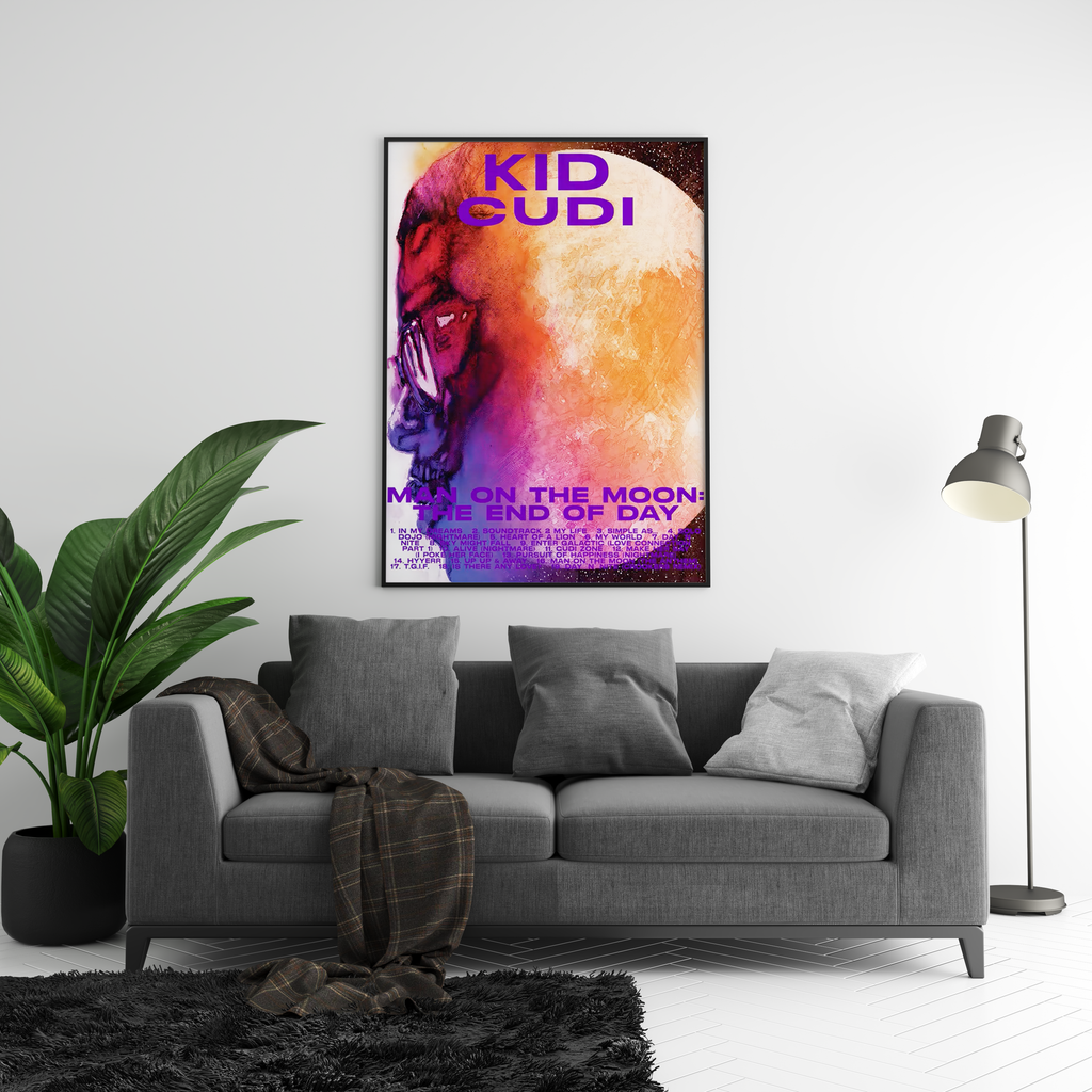 Kid Cudi Man On The Moon Og album cover poster print wall art decor