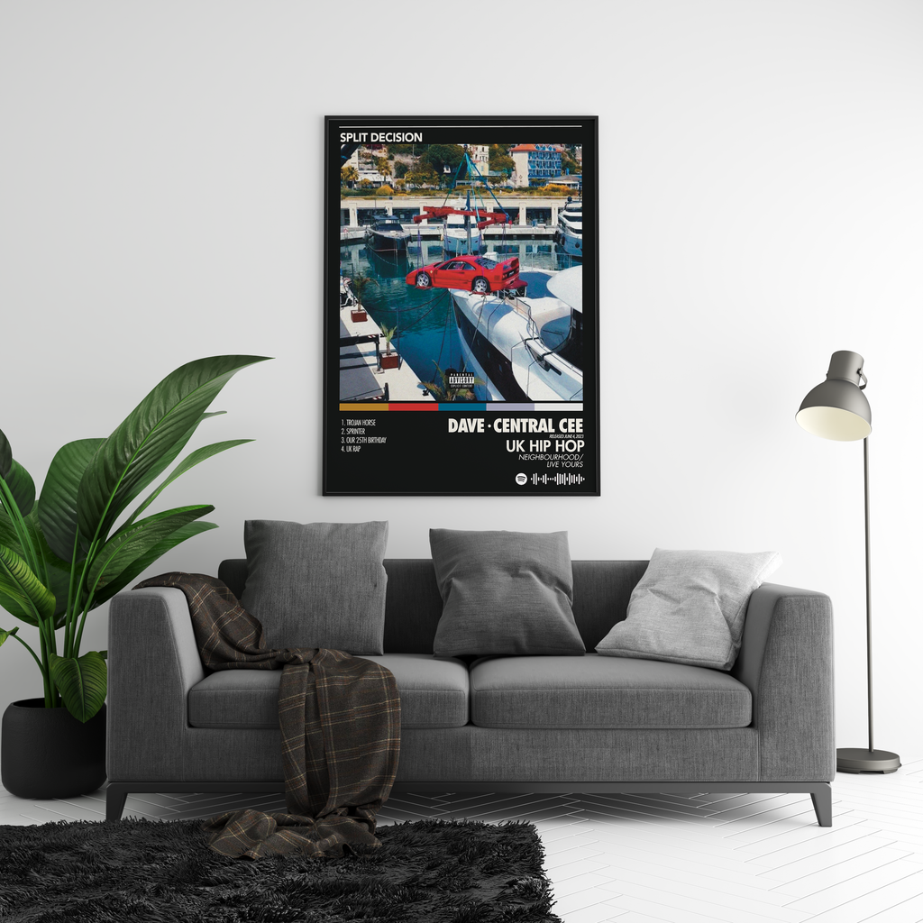 Central Cee Split Decision album cover poster print wall art decor