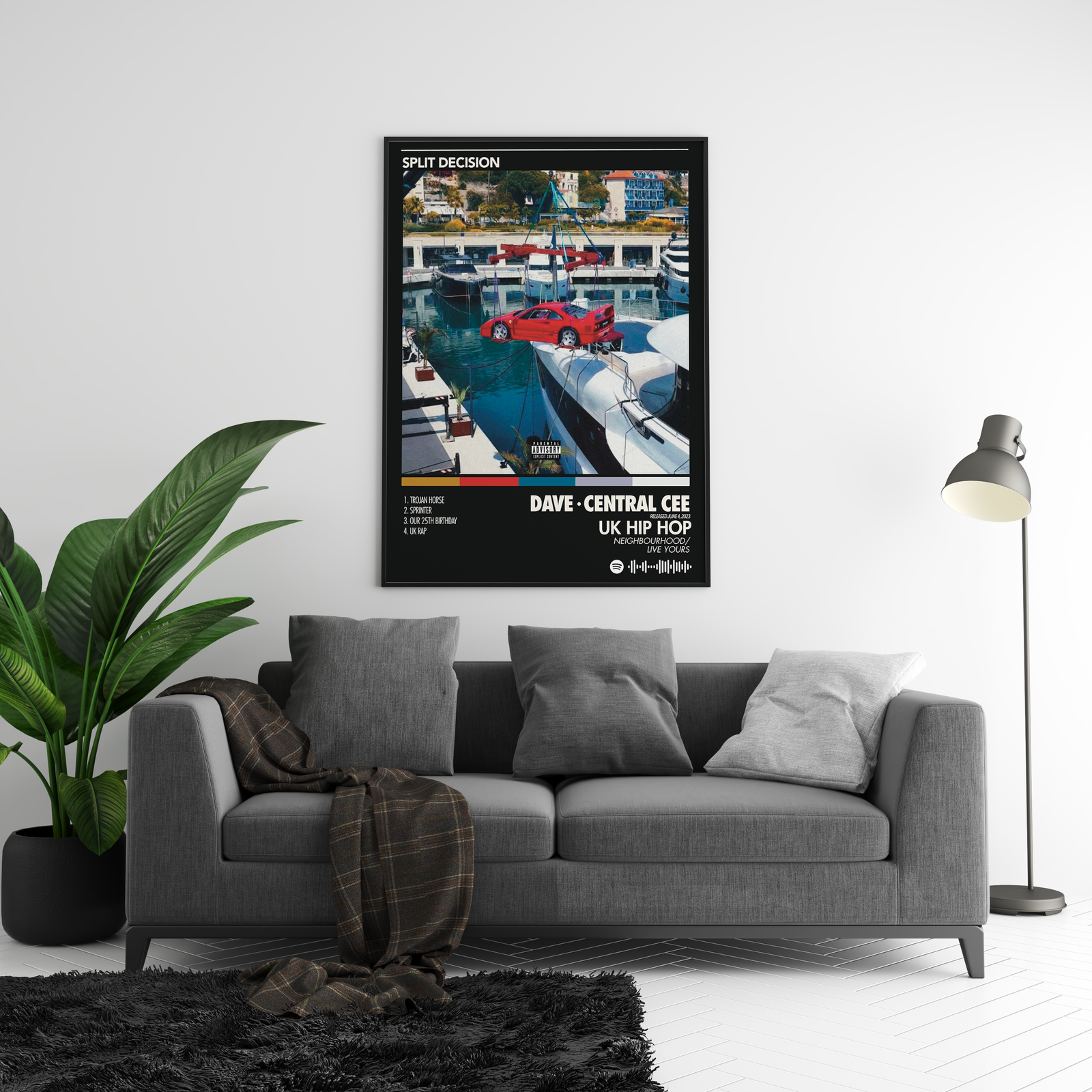 Central Cee Split Decision album cover poster print wall art decor