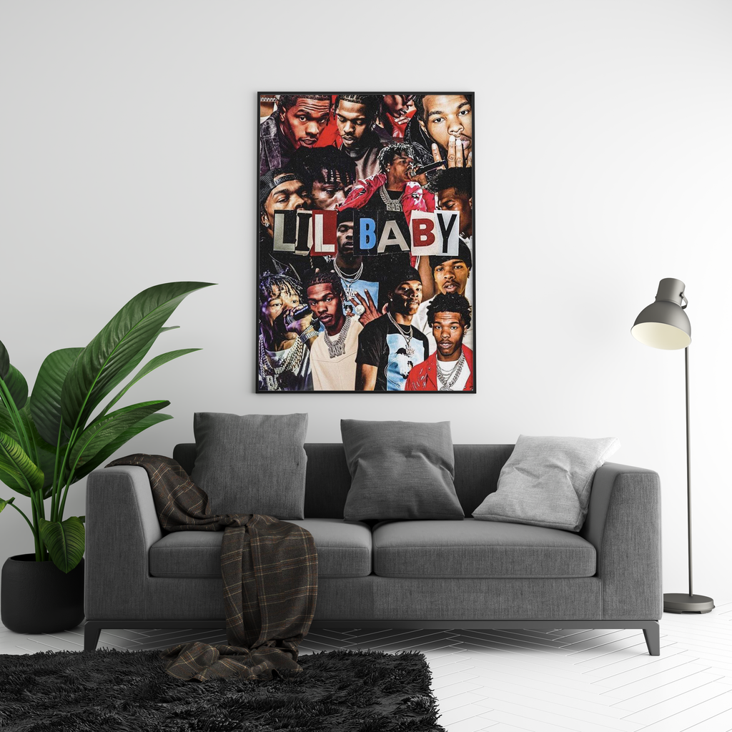 Lil Baby Collage  | Unframed Bedroom Wall Art album cover poster print wall art decor