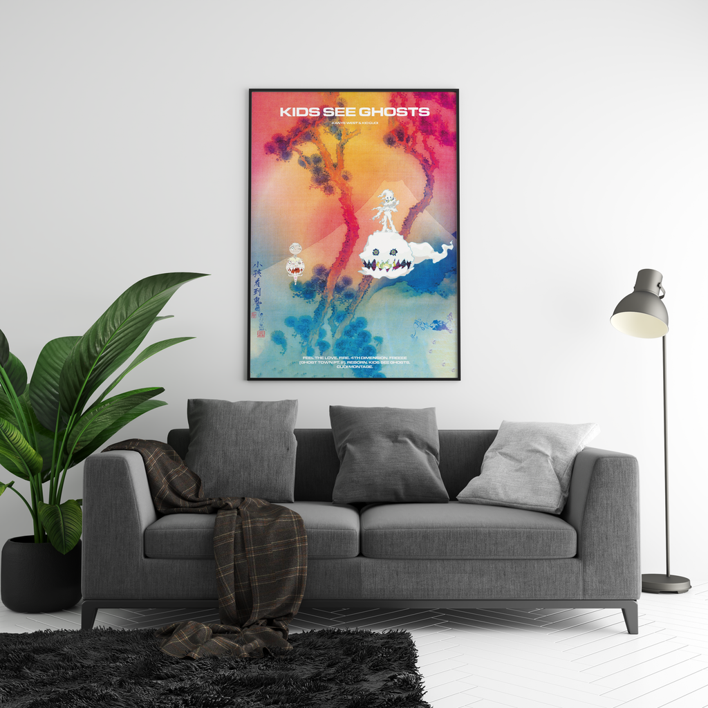 Kanye West & Kid Cudi Kids See Ghosts  | Unframed Bedroom Wall Art album cover poster print wall art decor