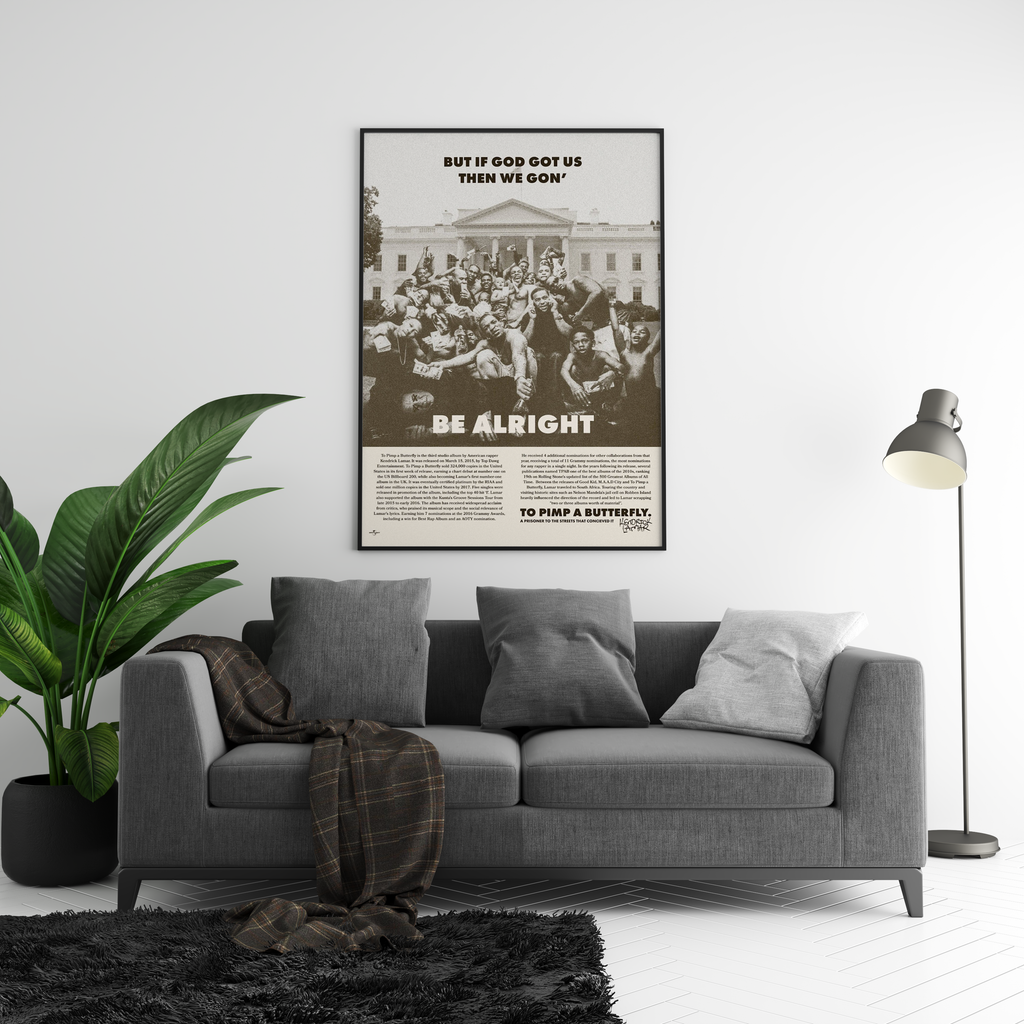 Kendrick Lamar We Gon Be Alright album cover poster print wall art decor
