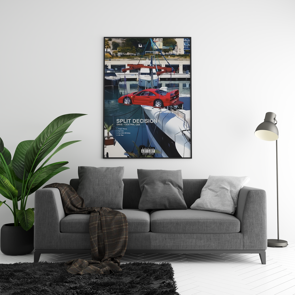 Central Cee Split Decision album cover poster print wall art decor