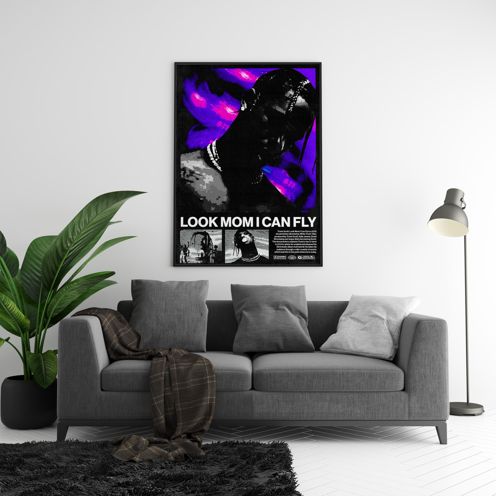 Travis Scott Look Mom I Can Fly  | Unframed Hip Hop Wall Art album cover poster print wall art decor