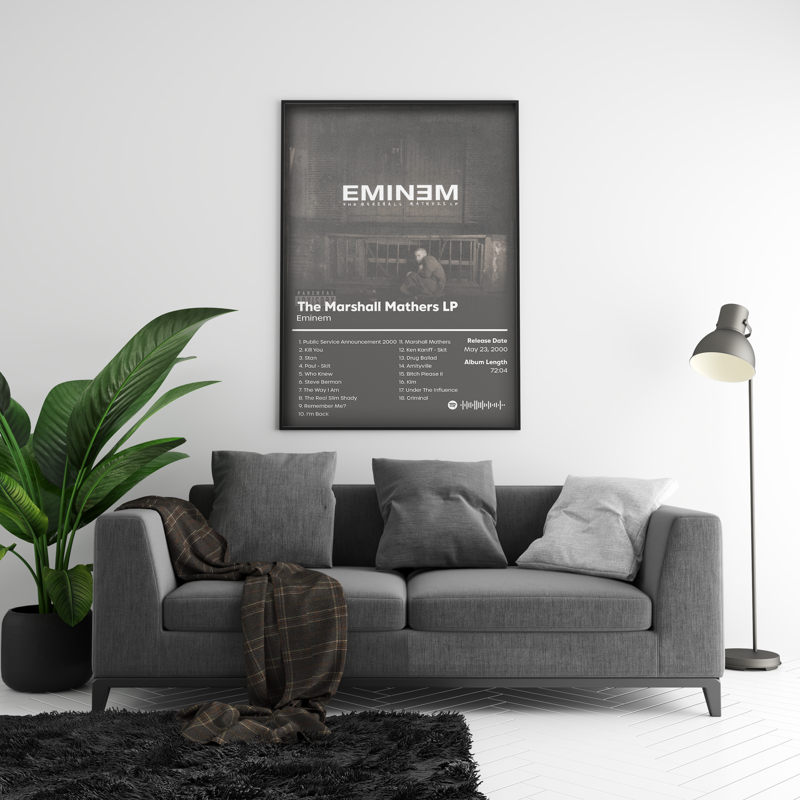 Eminem The Marshall Mathers LP album cover poster print wall art decor