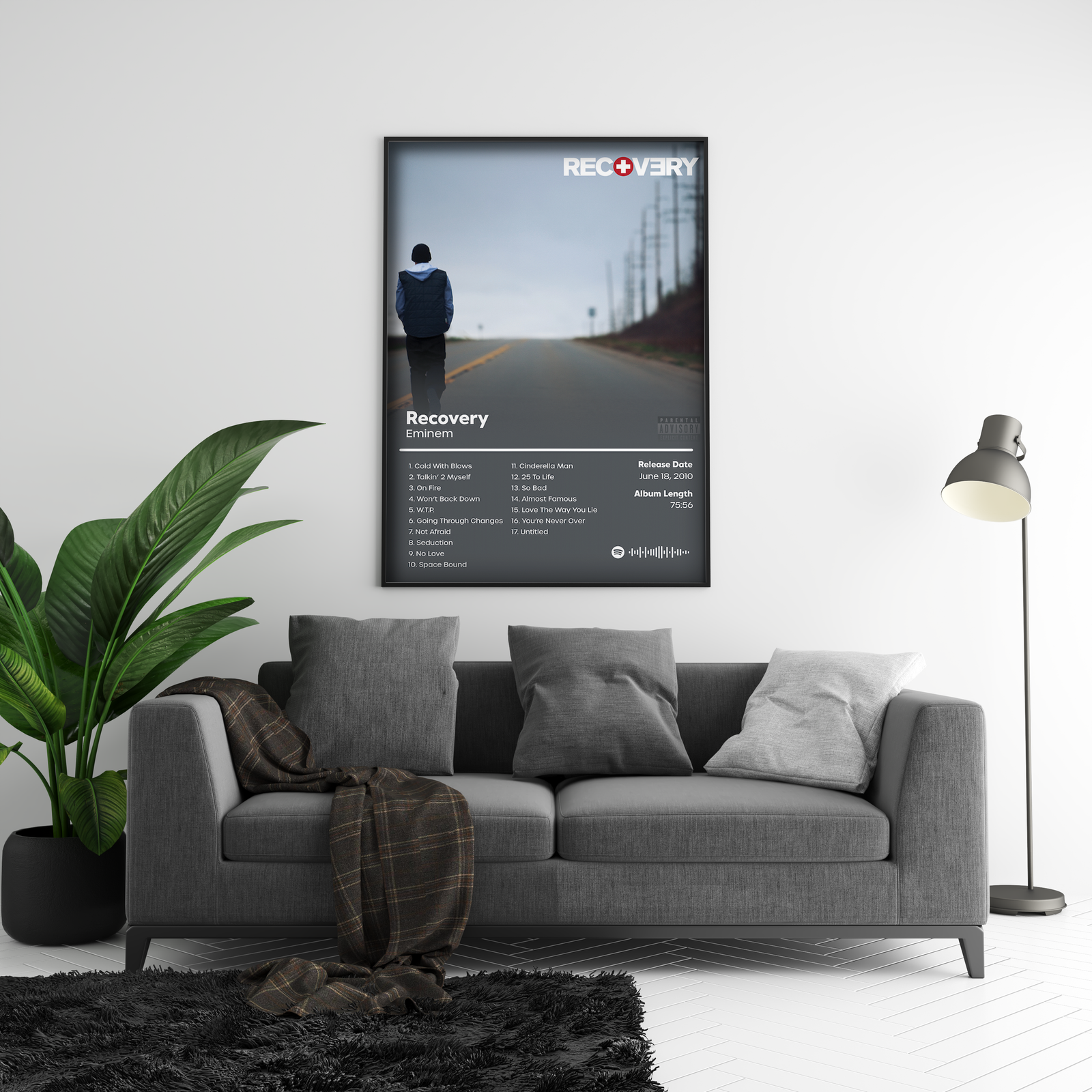 Eminem Recovery album cover poster print wall art decor