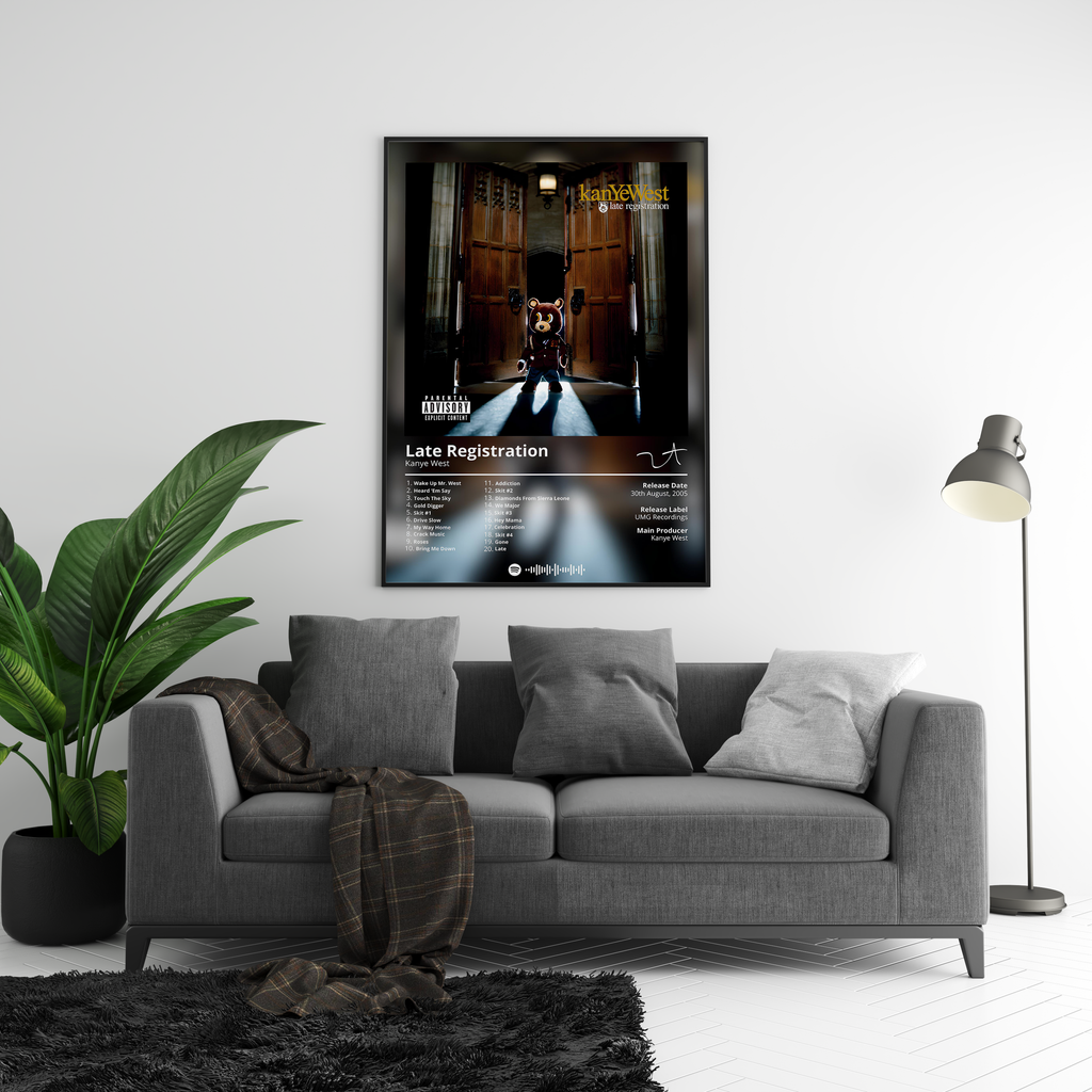 Kanye West Late Registration   | Unframed Bedroom Wall Art album cover poster print wall art decor