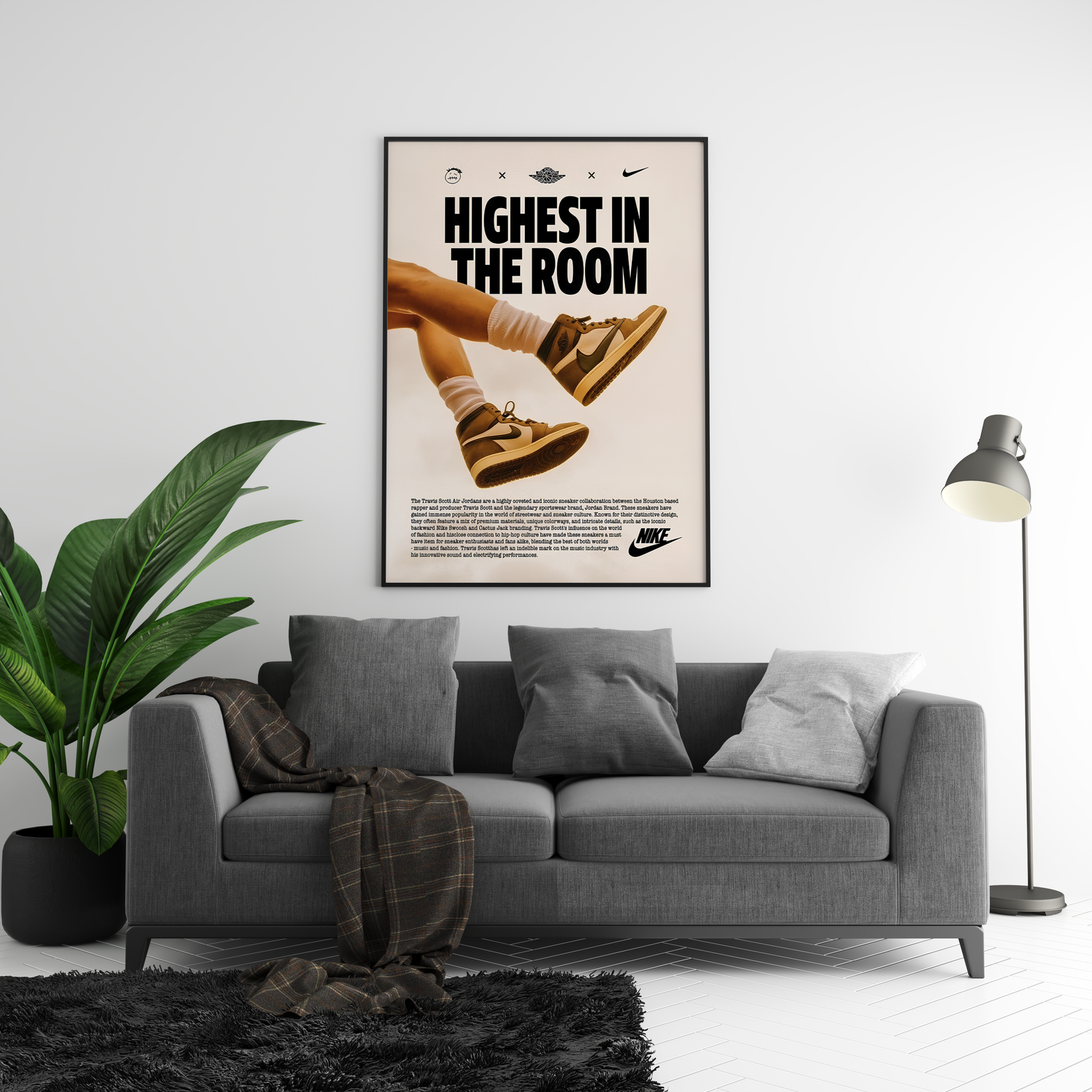 Travis Scott Highest In The Room Sneaker  | Unframed Hip Hop album cover poster print wall art decor