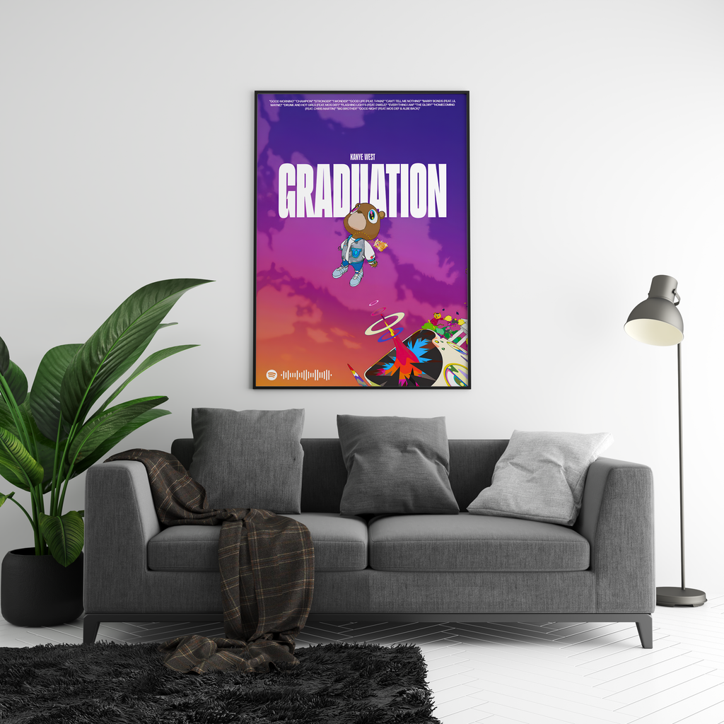 Kanye West Graduation -Inspired  | Unframed Hip Hop Wall Art album cover poster print wall art decor
