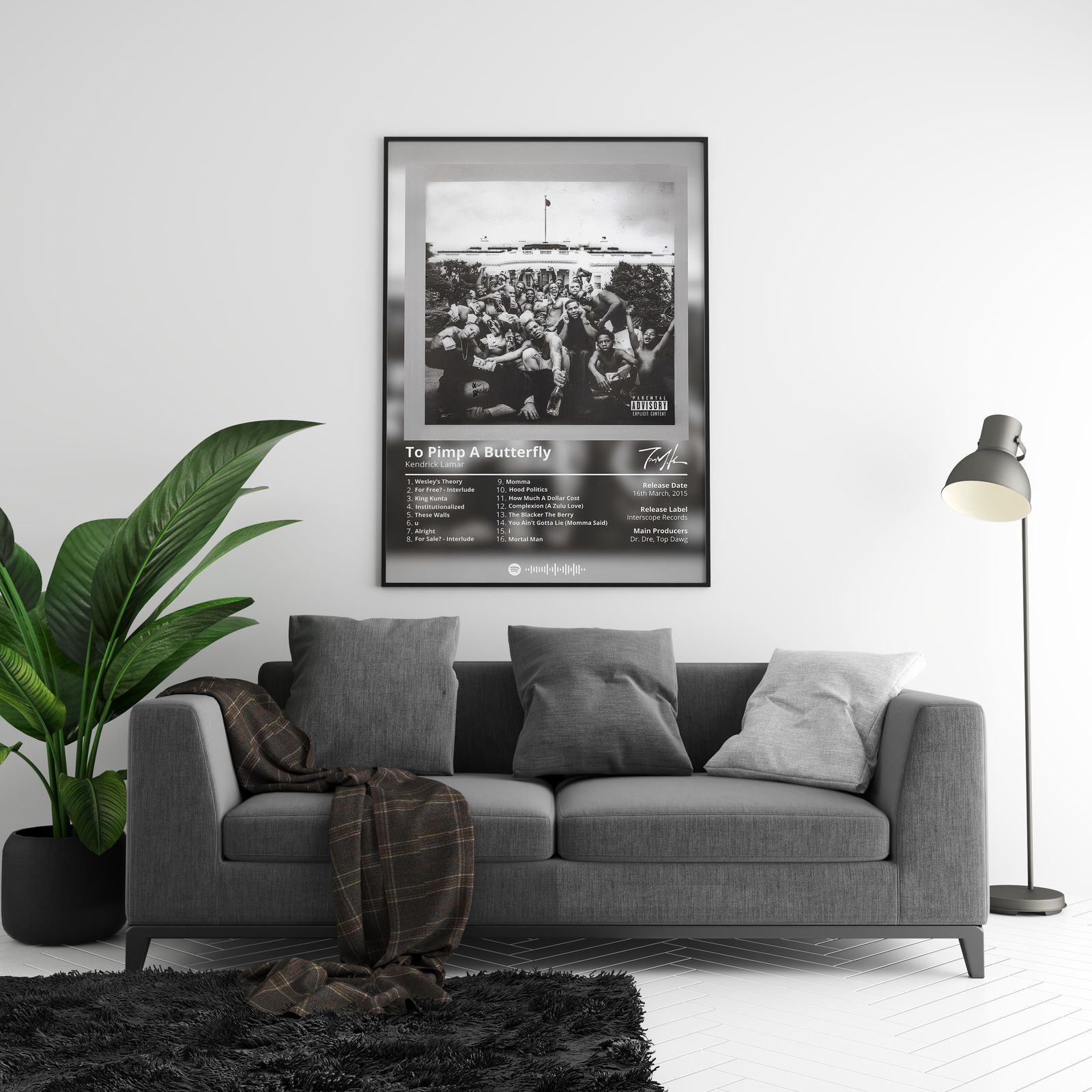 Kendrick Lamar - To Pimp A Butterfly album cover poster print wall art decor