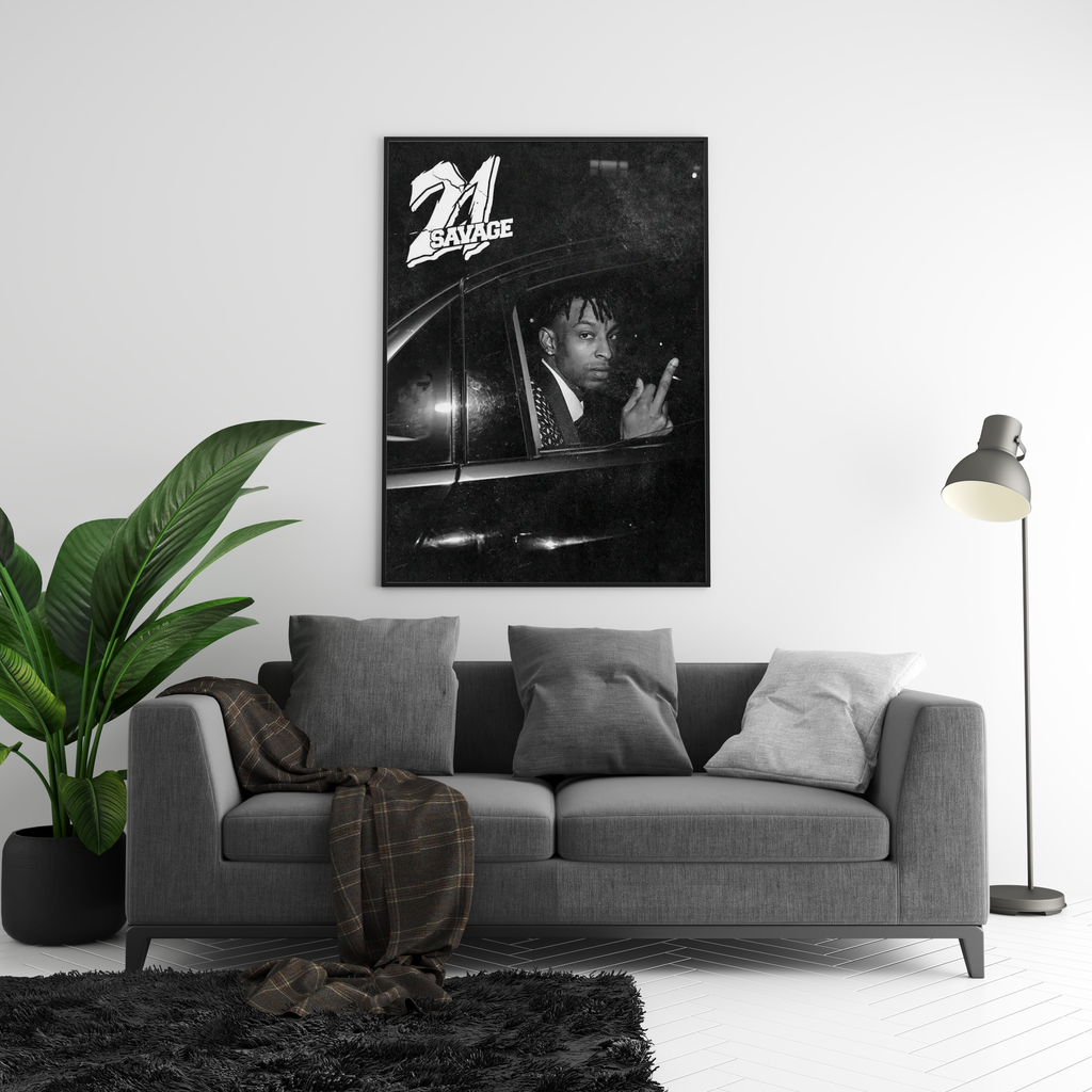 21 Savage - B&W album cover poster print wall art decor