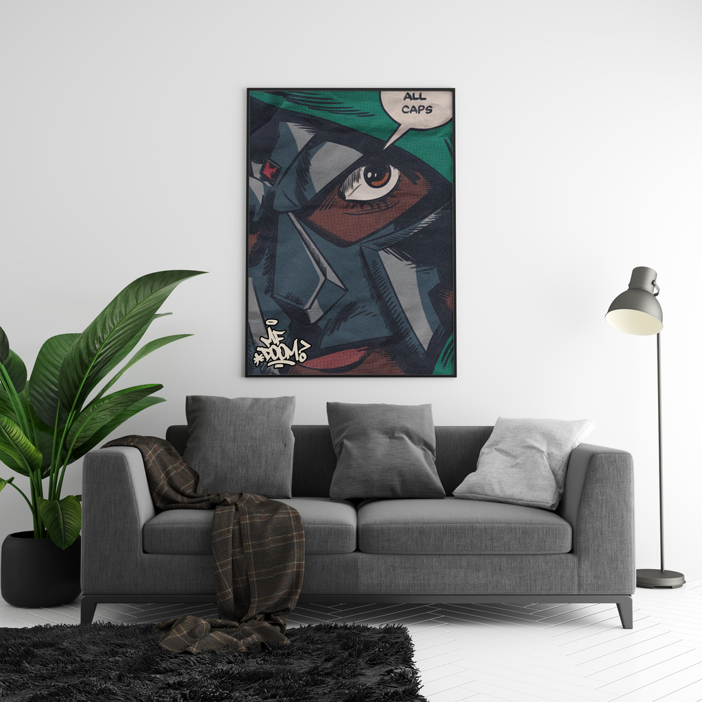 MF DOOM All Caps album cover poster print wall art decor