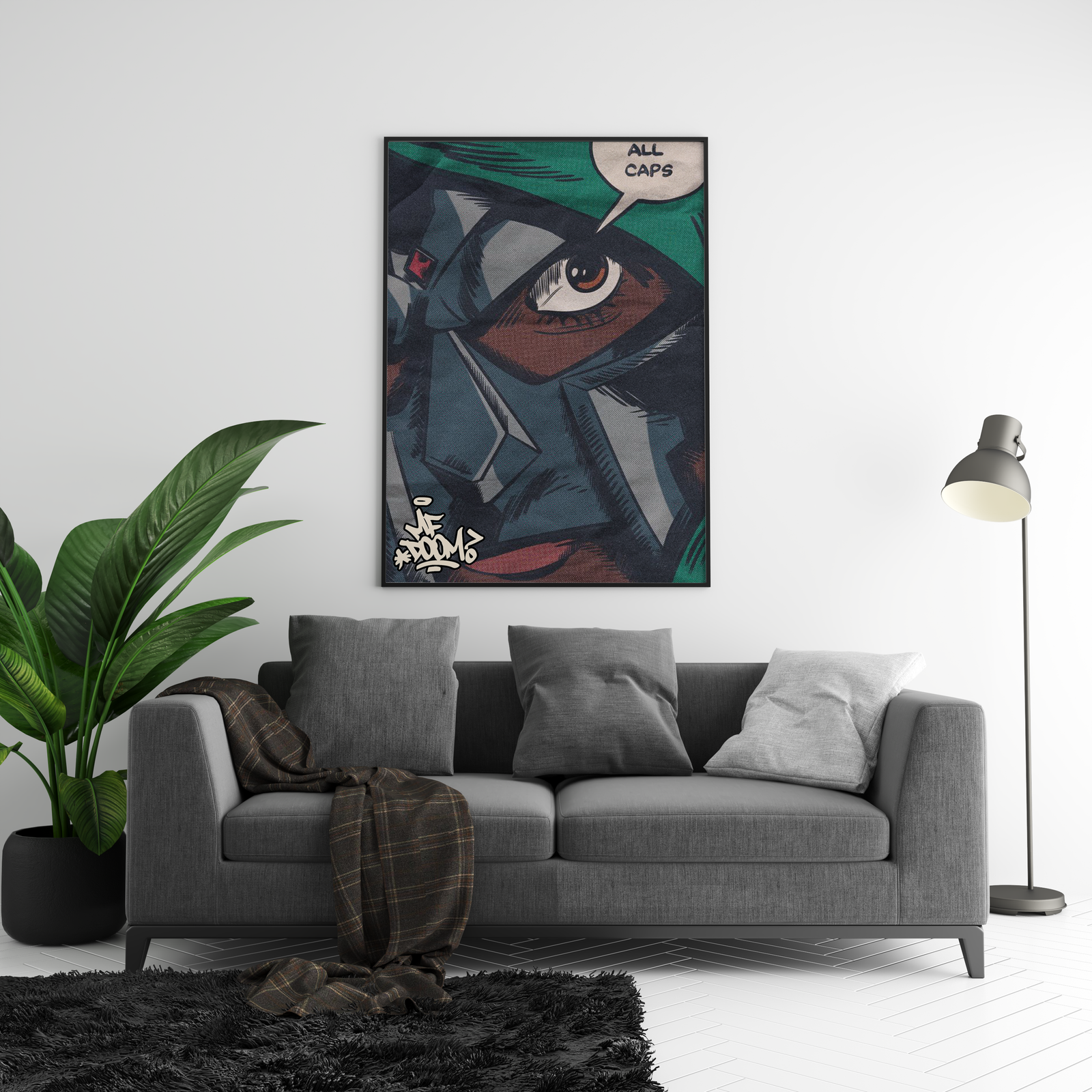 MF DOOM All Caps album cover poster print wall art decor
