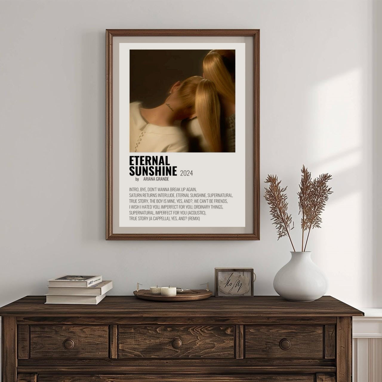 Ariana Grande Eternal Sunshine 2024   - Warm Brown album cover poster print wall art decor