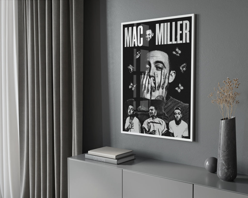 Mac Miller Portrait Collage  | Unframed Bedroom Wall Art album cover poster print wall art decor