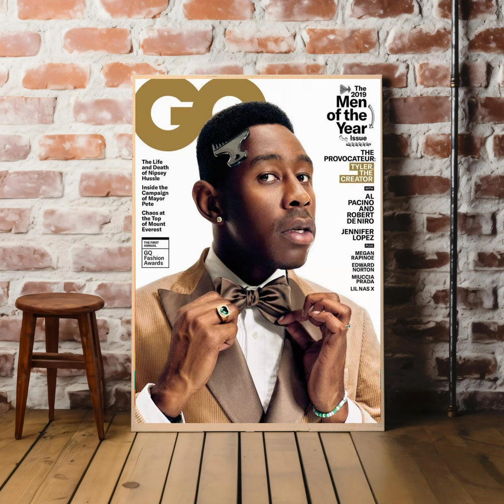 Tyler, The Creator GQ Style Vintage Suit & Bow Tie album cover poster print wall art decor