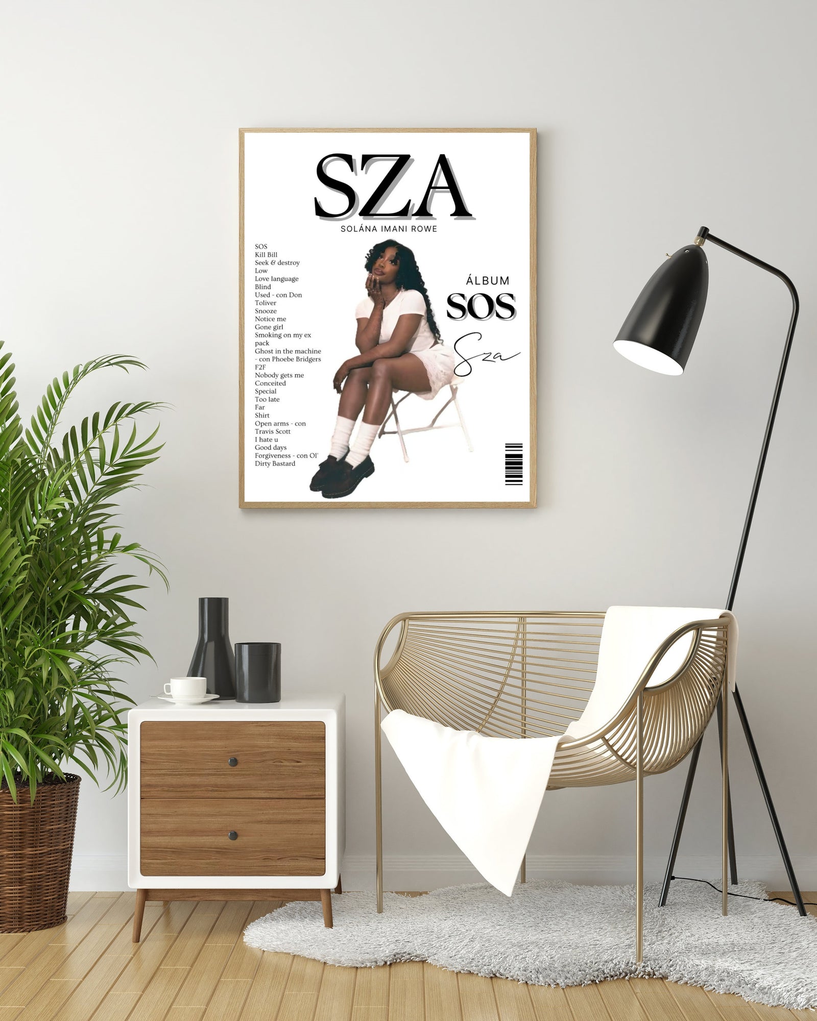 SZA SOS Magazine Cover Style Aesthetic Art album cover poster print wall art decor