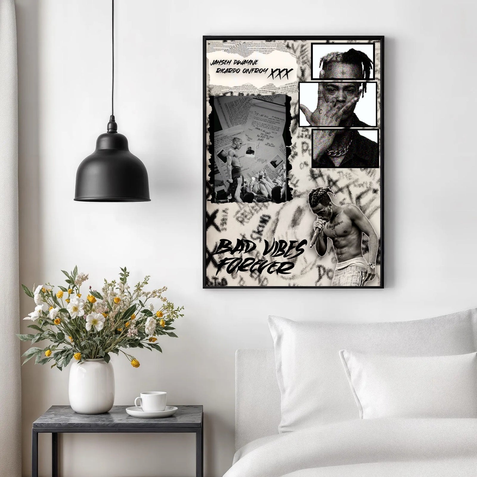 XXXTentacion XXXTENTACION Multiscreen Collage Tribute album cover poster print wall art decor