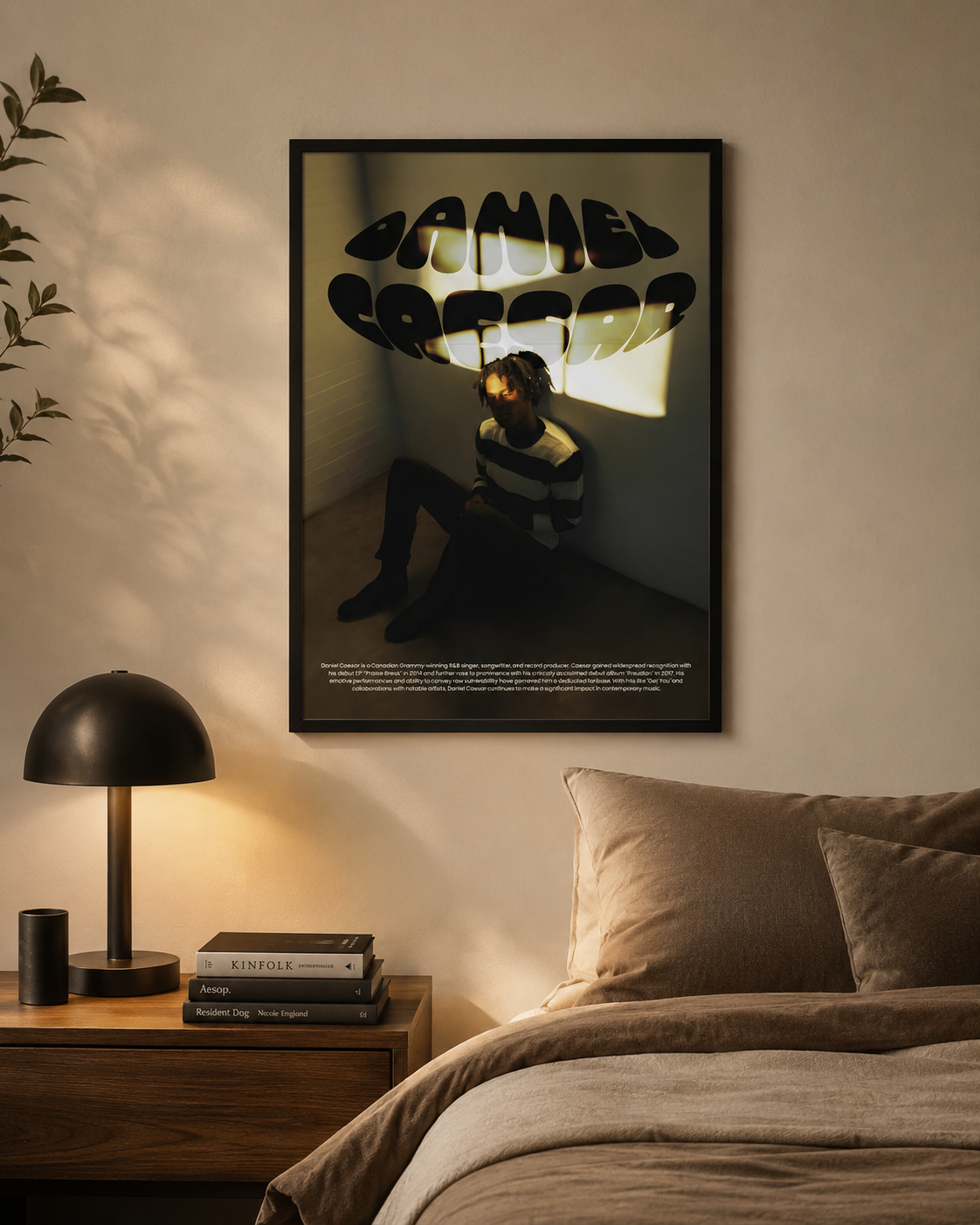 Daniel Caesar Biography Portrait | Unframed Bedroom album cover poster print wall art decor