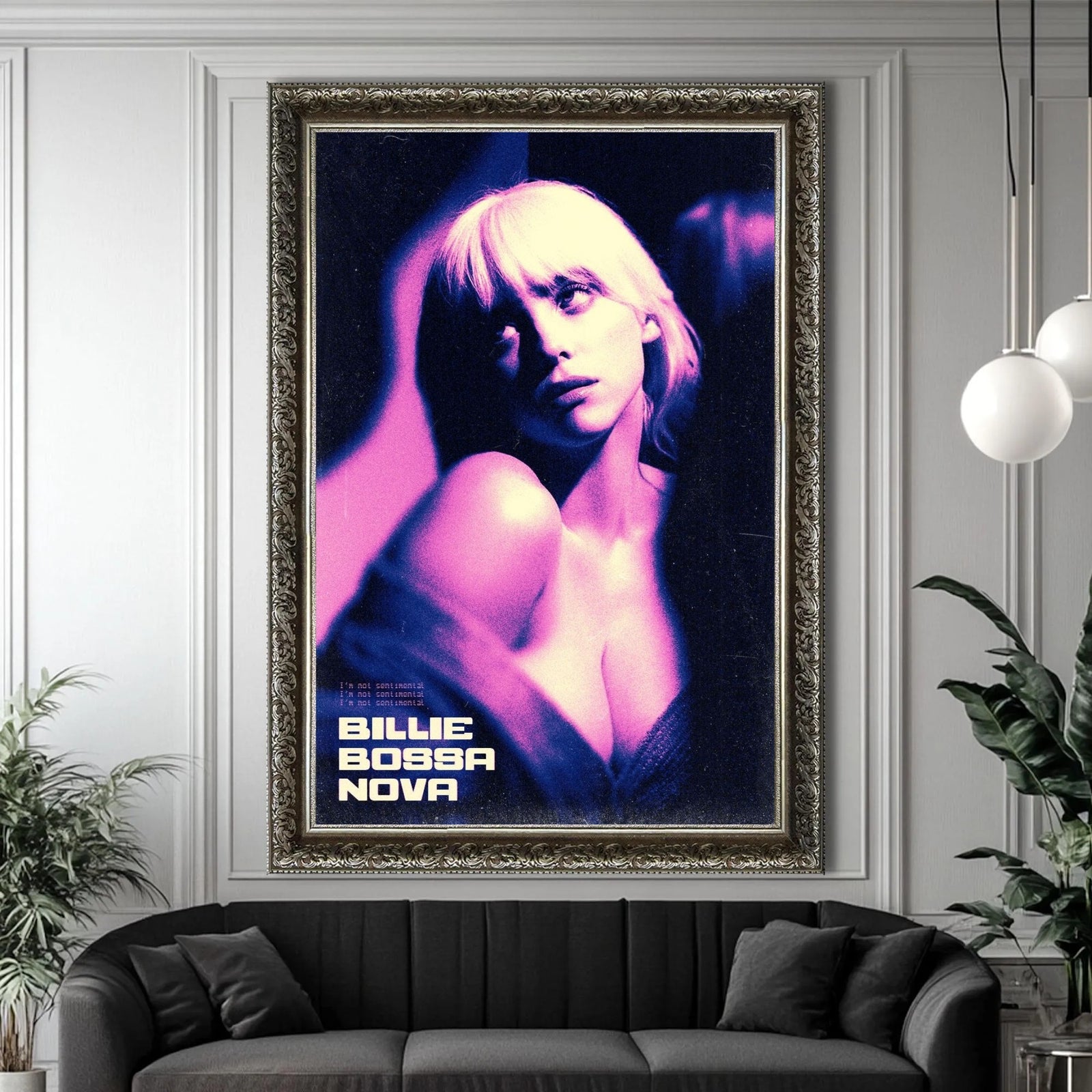 Billie Eilish Billie Bossa Nova Retro Art album cover poster print wall art decor