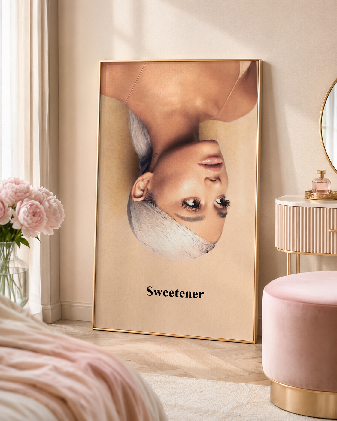Ariana Grande Sweetener Neutral Tone  | Minimalist  Cover Art Print | Soft Aesthetic Wall Decor for Bedrooms album cover poster print wall art decor