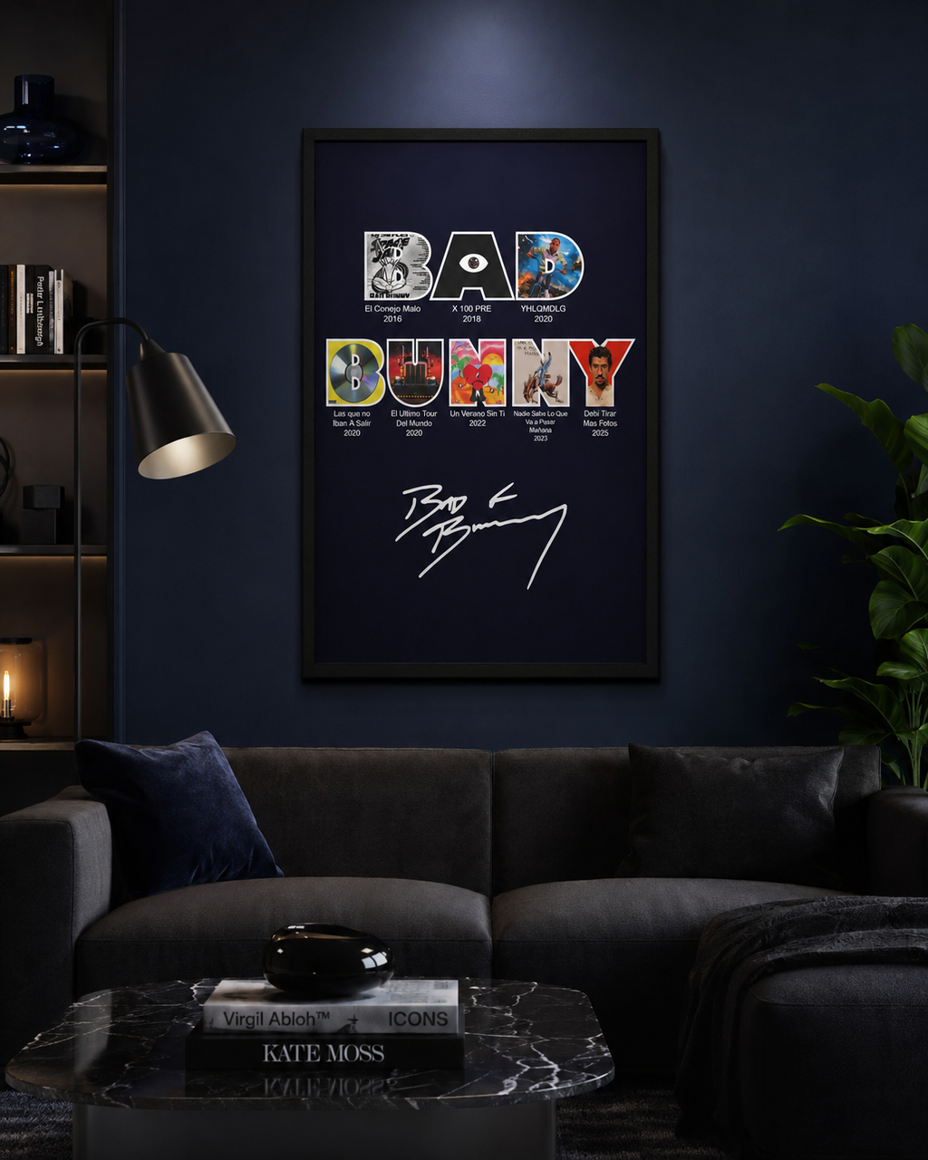 Bad Bunny Discography Collage  | Unframed Bedroom Wall Art album cover poster print wall art decor