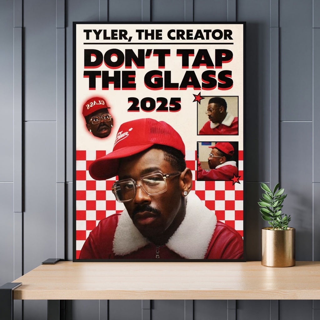 Tyler, The Creator Dont Tap The Glass 2025 Red Checker album cover poster print wall art decor