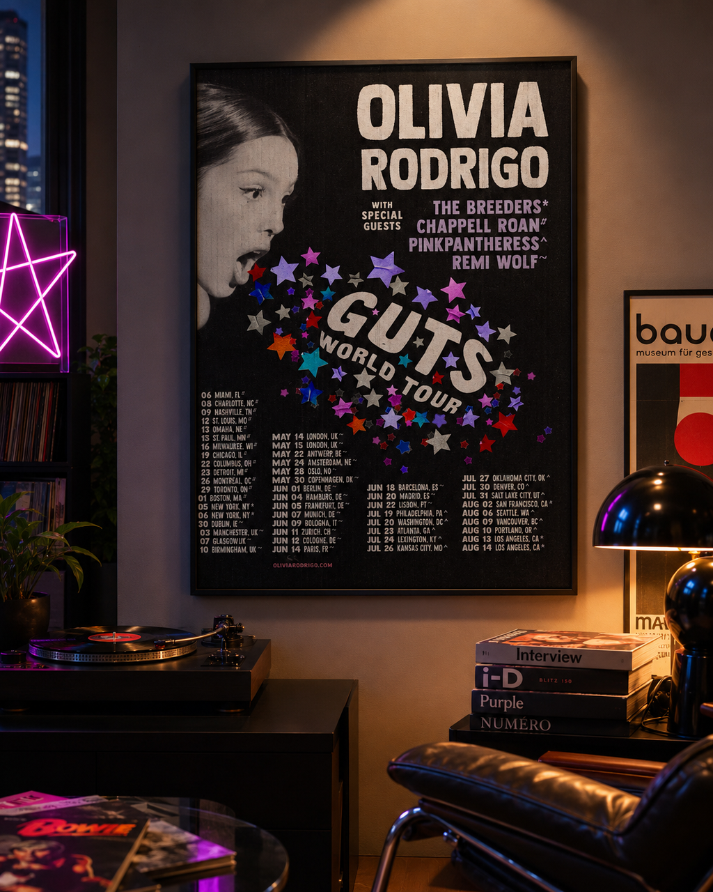 Olivia Rodrigo GUTS World Tour  | Unframed Bedroom Wall Art album cover poster print wall art decor