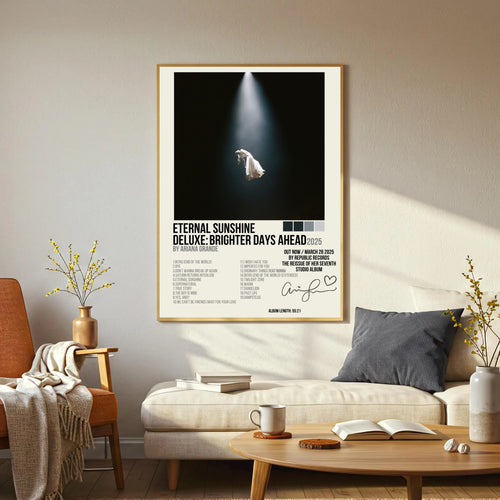 Ariana Grande Eternal Sunshine Deluxe Tracklist  | Unframed Bedroom album cover poster print wall art decor
