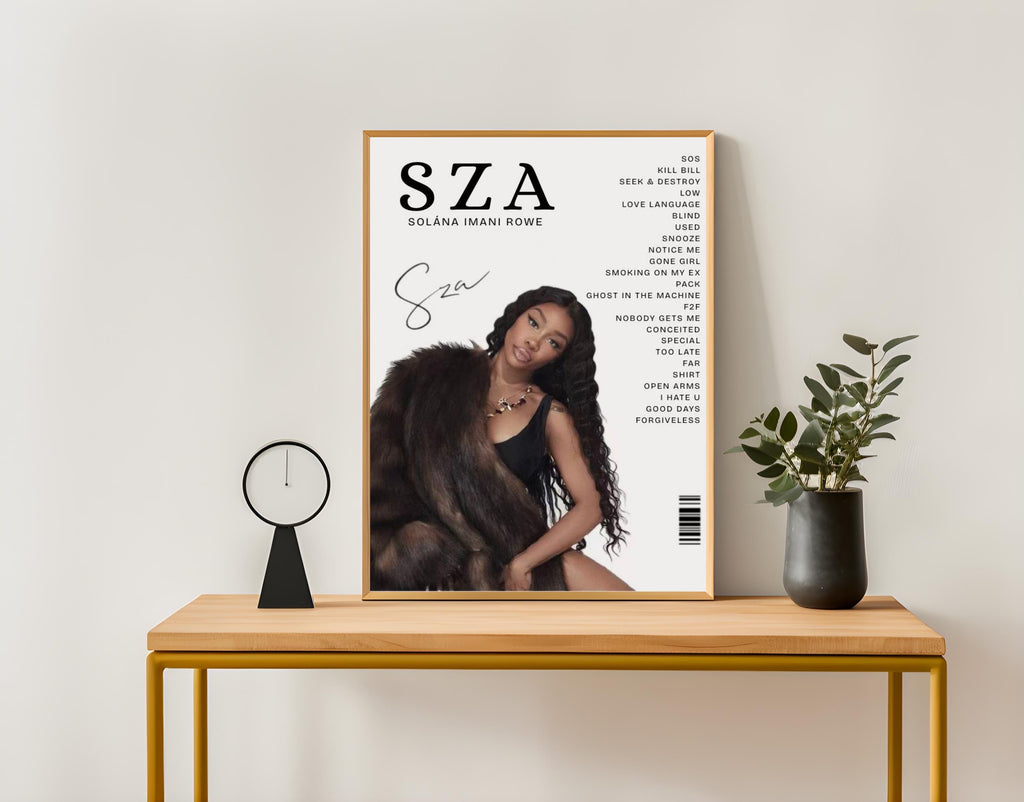 SZA SOS  Tracklist Aesthetic Canvas Art album cover poster print wall art decor
