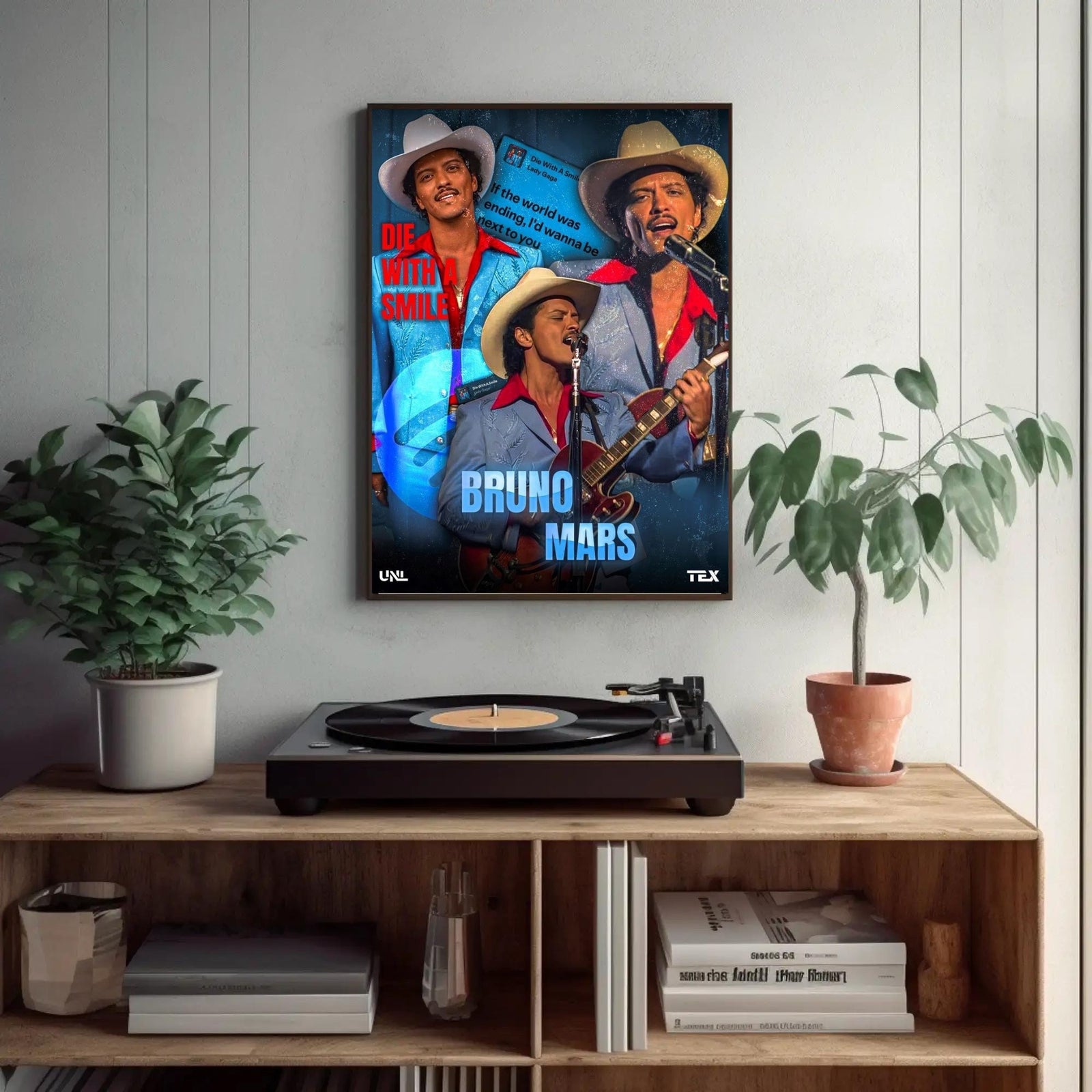Bruno Mars Die With A Smile Collage album cover poster print wall art decor