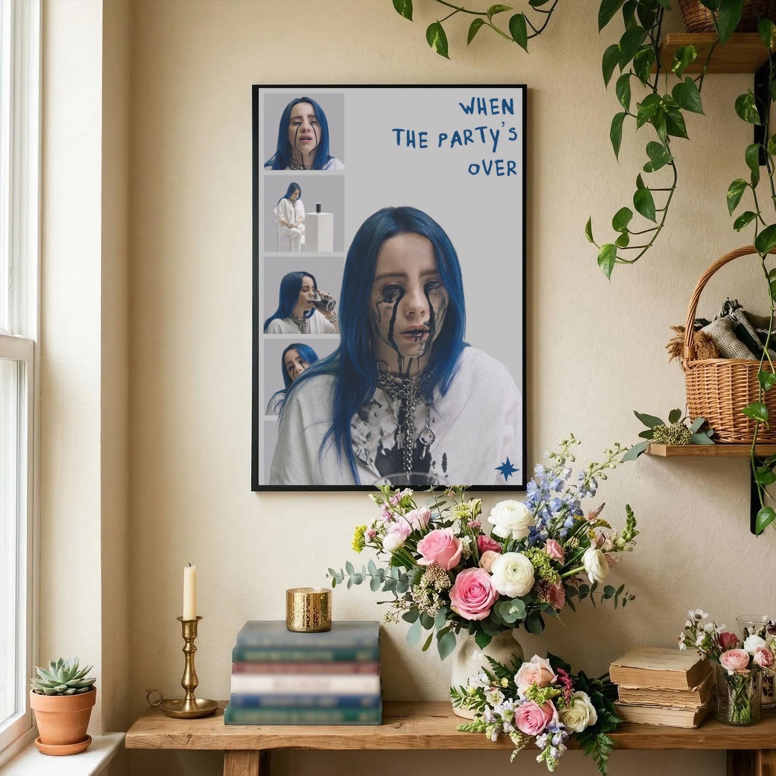 Billie Eilish Vintage Movie  Style album cover poster print wall art decor