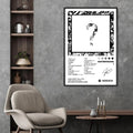 XXXTENTACION ? Album Tracklist Canvas Art Poster poster wall art print room decor