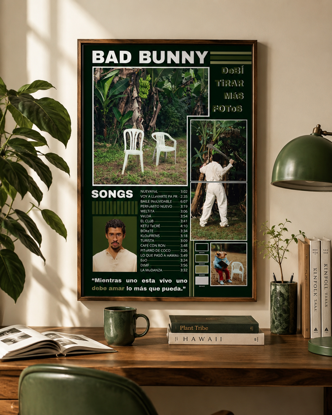 Bad Bunny Debí Tirar Más Fotos Collage | Unframed Bedroom album cover poster print wall art decor