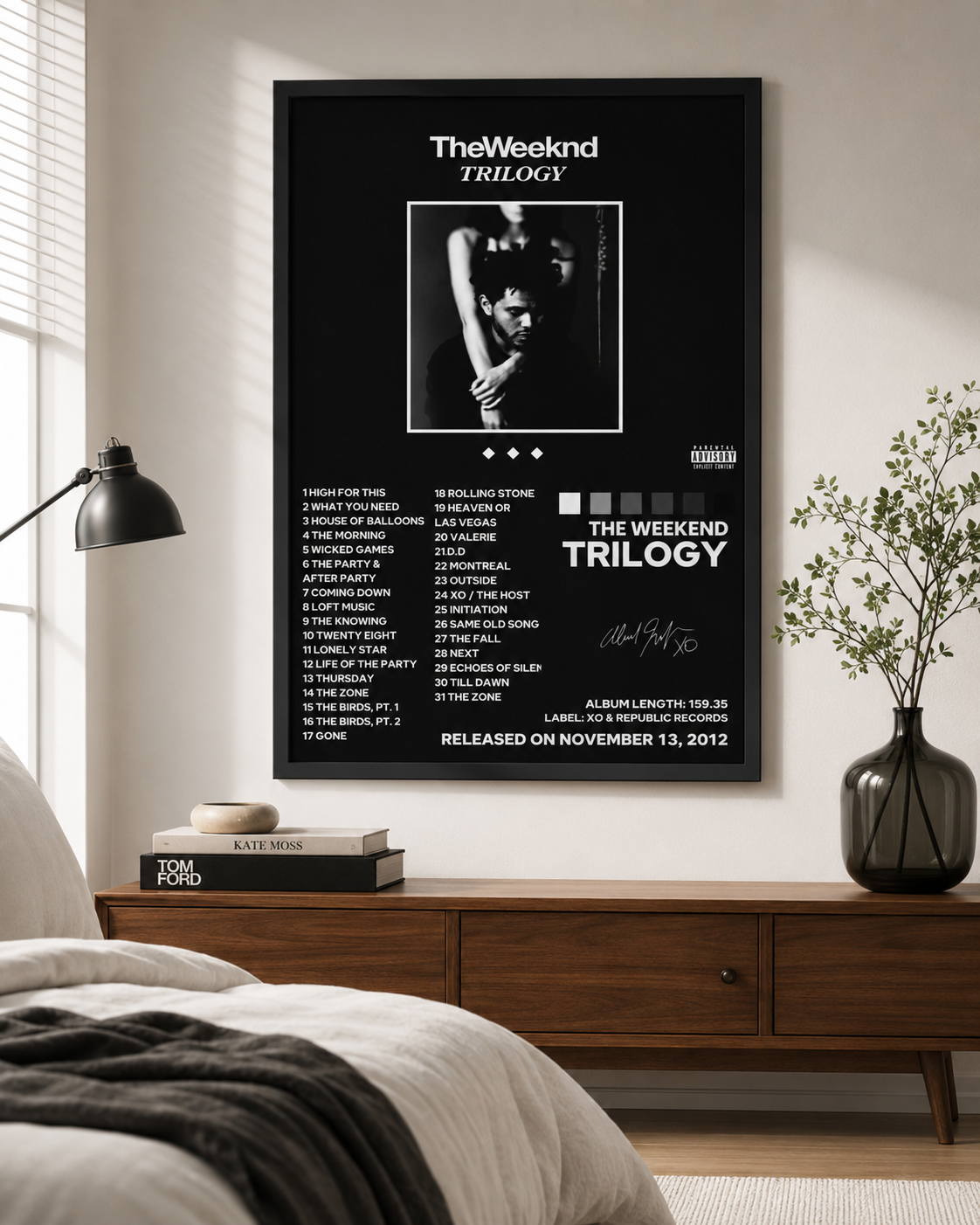 The Weeknd Trilogy  - Premium Canvas , Music  Decor album cover poster print wall art decor