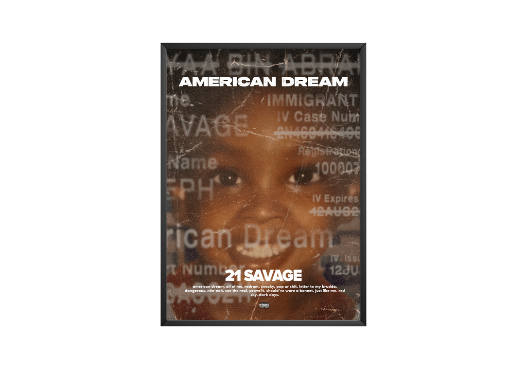 21 Savage American Dream album cover poster print wall art decor