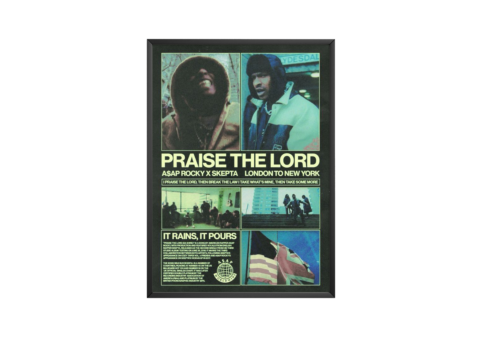 A$AP Rocky Praise The Lord Cover album cover poster print wall art decor