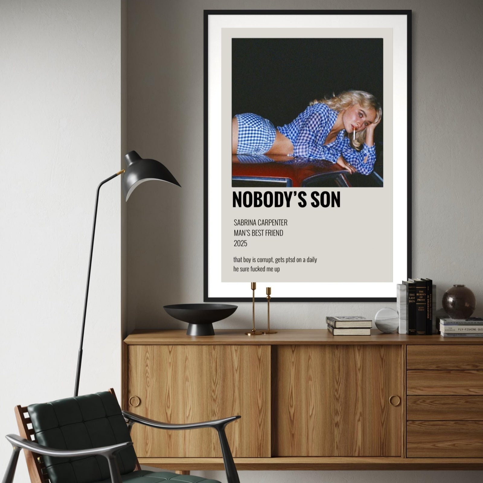 Sabrina Carpenter Nobody’s Son | Unframed Bedroom album cover poster print wall art decor